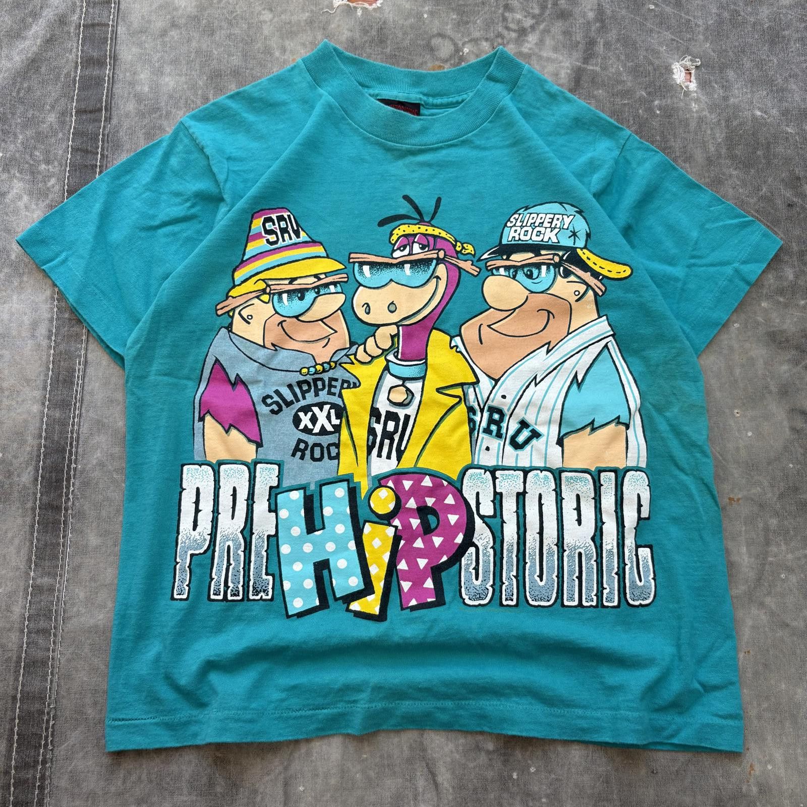 Vintage Vintage 90s Flintstones Hip Hop Cartoon Animation Shirt Size S / US 4 / IT 40 - 1 Thumbnail