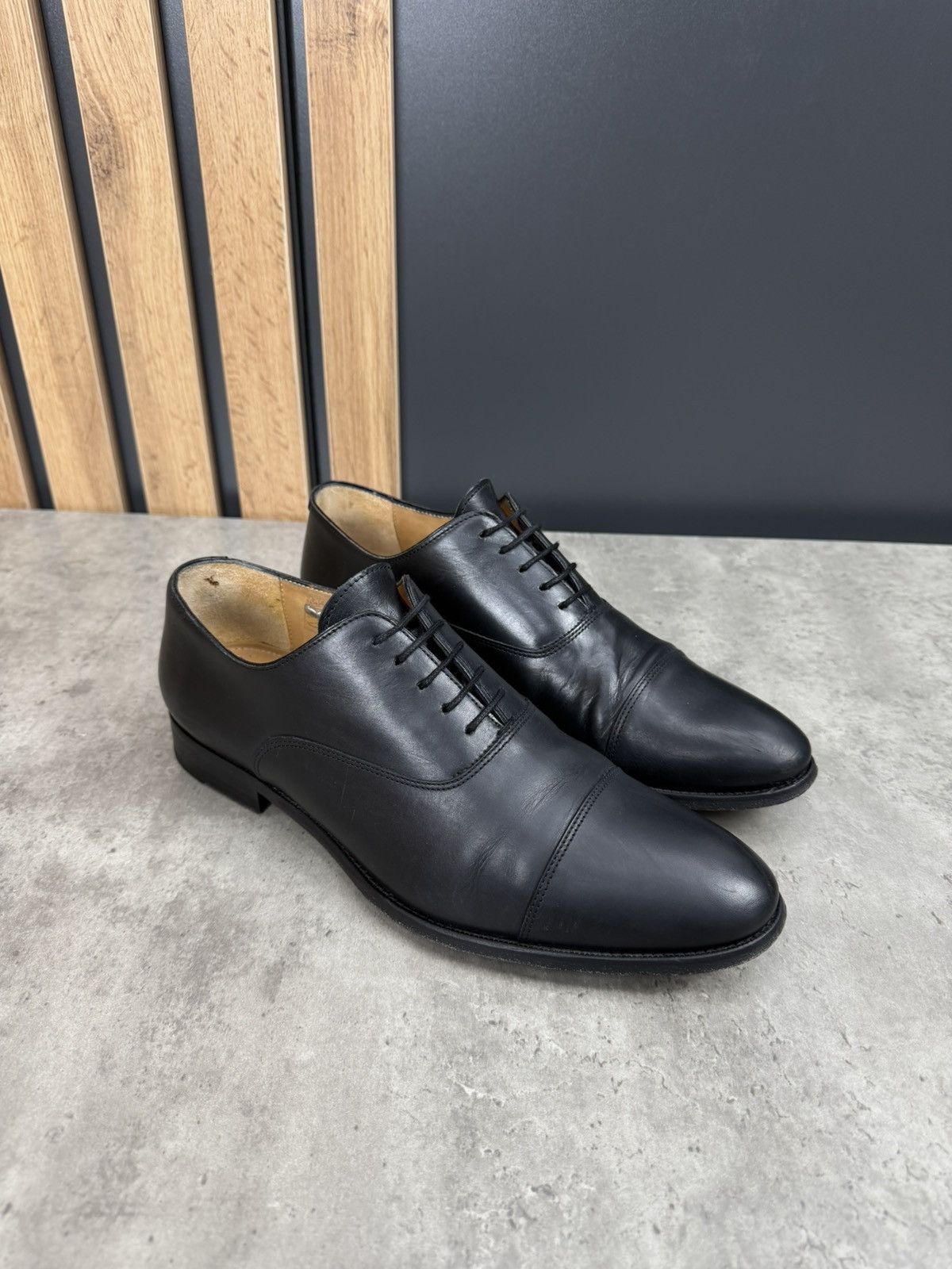 Suitsupply SuitSupply Black Cap Toe Oxford Shoes Leather Size 42 1/2 Size US 9.5 / EU 42-43 - 1 Thumbnail