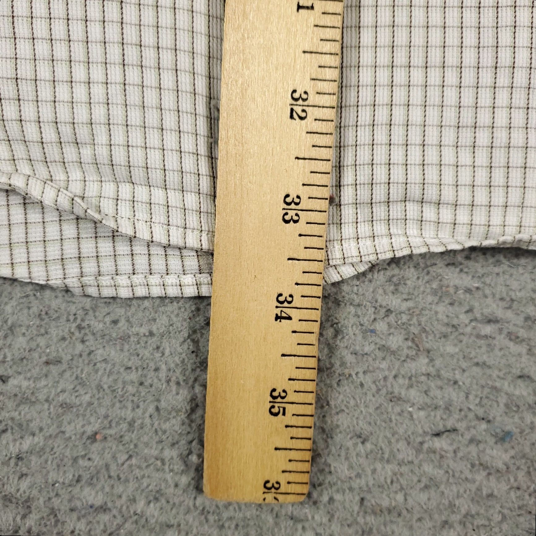 Vintage Jhane Barnes Dress Shirt Mens 18.5 Beige Check Long Sleeve Button Up Size 48R - 4 Thumbnail