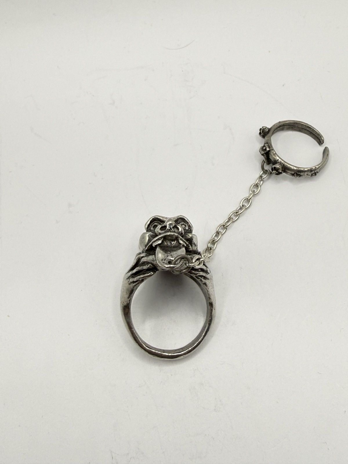 Seditionaries Alchemy 2002 demon double-ring biker/goth chrome erd Size ONE SIZE - 7 Thumbnail