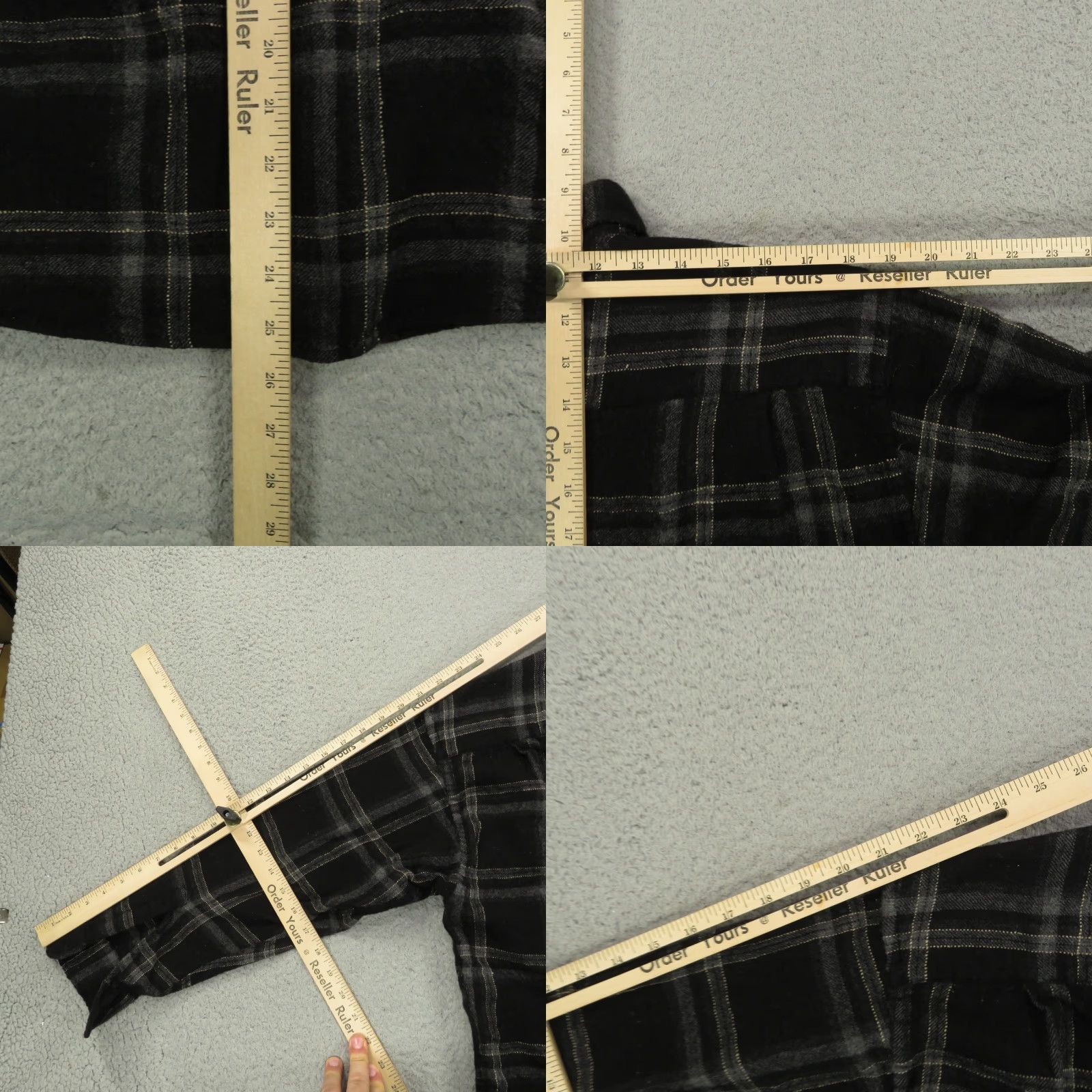 Vintage VINTAGE Iceberg Shirt Mens Large Black Wool Shadow Plaid Long Sleeve Italian Button Up Size US L / EU 52-54 / 3 - 9 Thumbnail