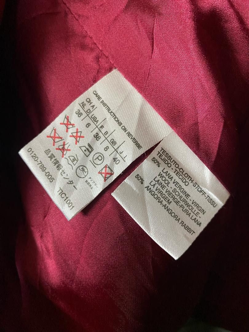 Max Mara Max Mara Double Breasted Wool Maroon Coat Size M / US 6-8 / IT 42-44 - 9 Thumbnail
