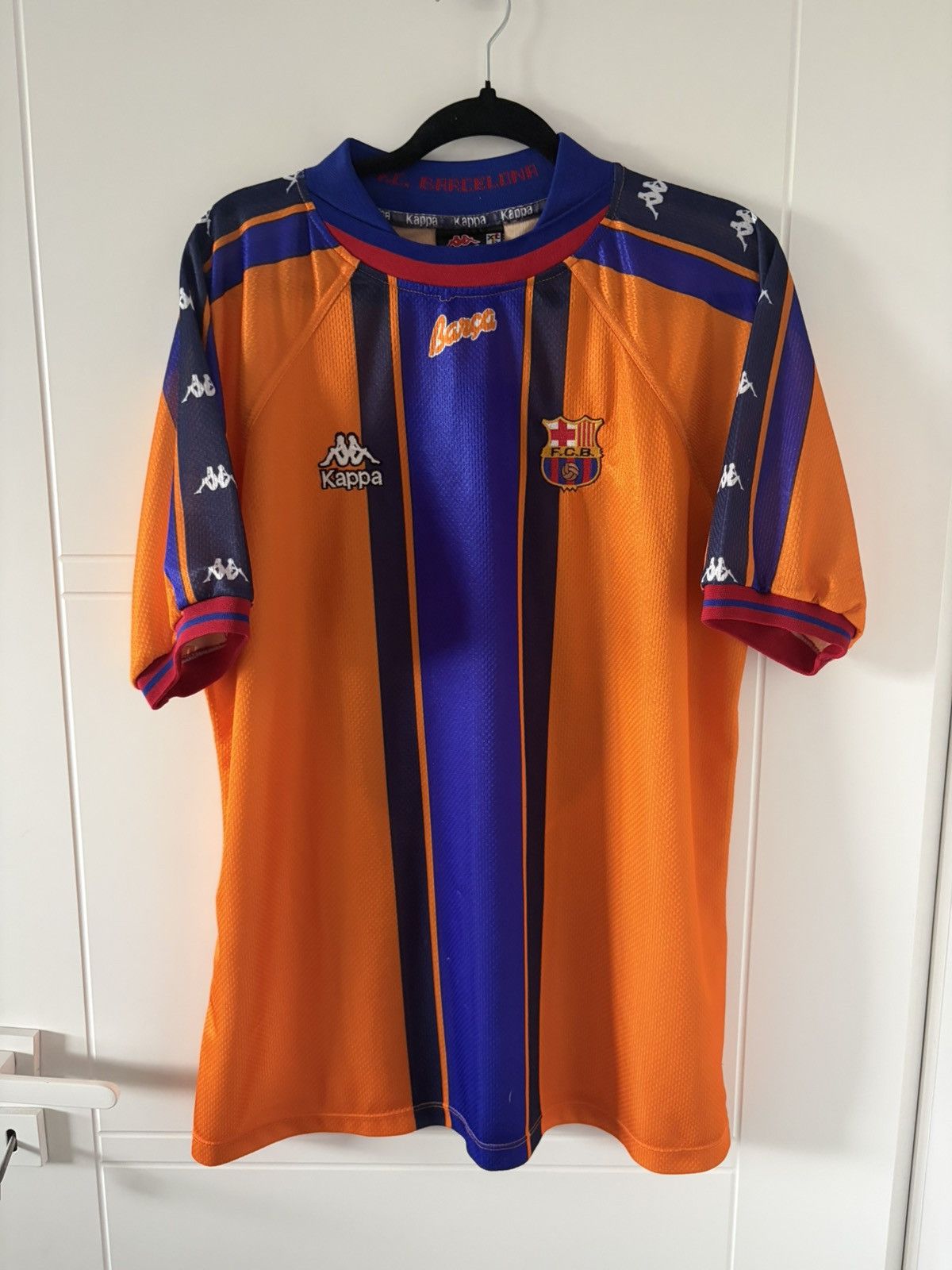 Custo Barcelona Barcelona kappa 1997/1998 Away Vintage Soccer Jersey Size US XL / EU 56 / 4 - 1 Thumbnail