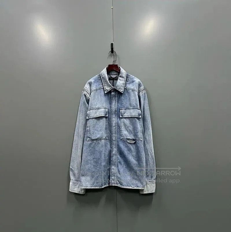 Louis Vuitton Louis Vuitton Men's Blue Long Sleeve Cotton Shirt . Size US M / EU 48-50 / 2 - 1 Thumbnail