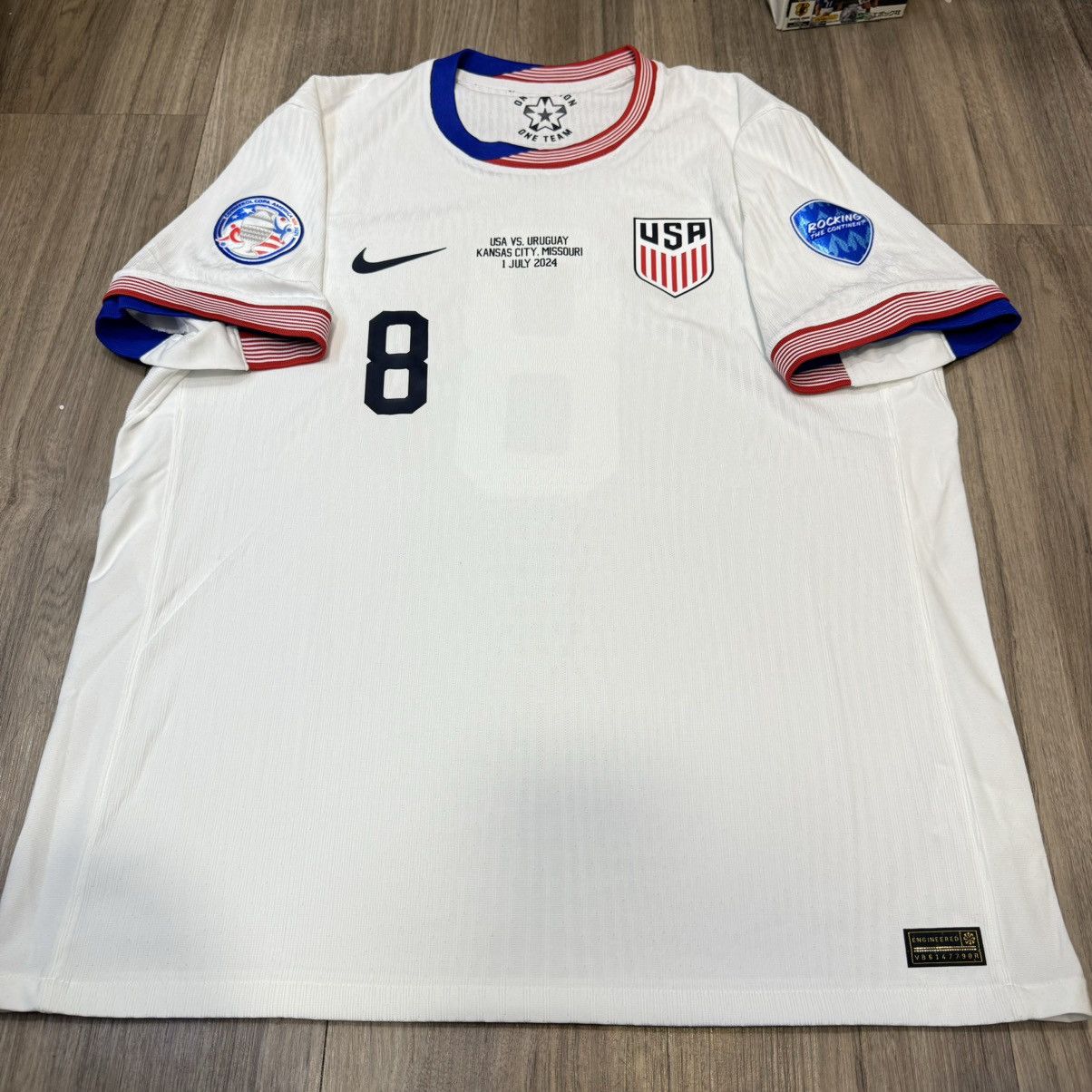 Nike USA USMNT24/25 player issue home shirt #8 McKENNIE Size US XL / EU 56 / 4 - 1 Thumbnail