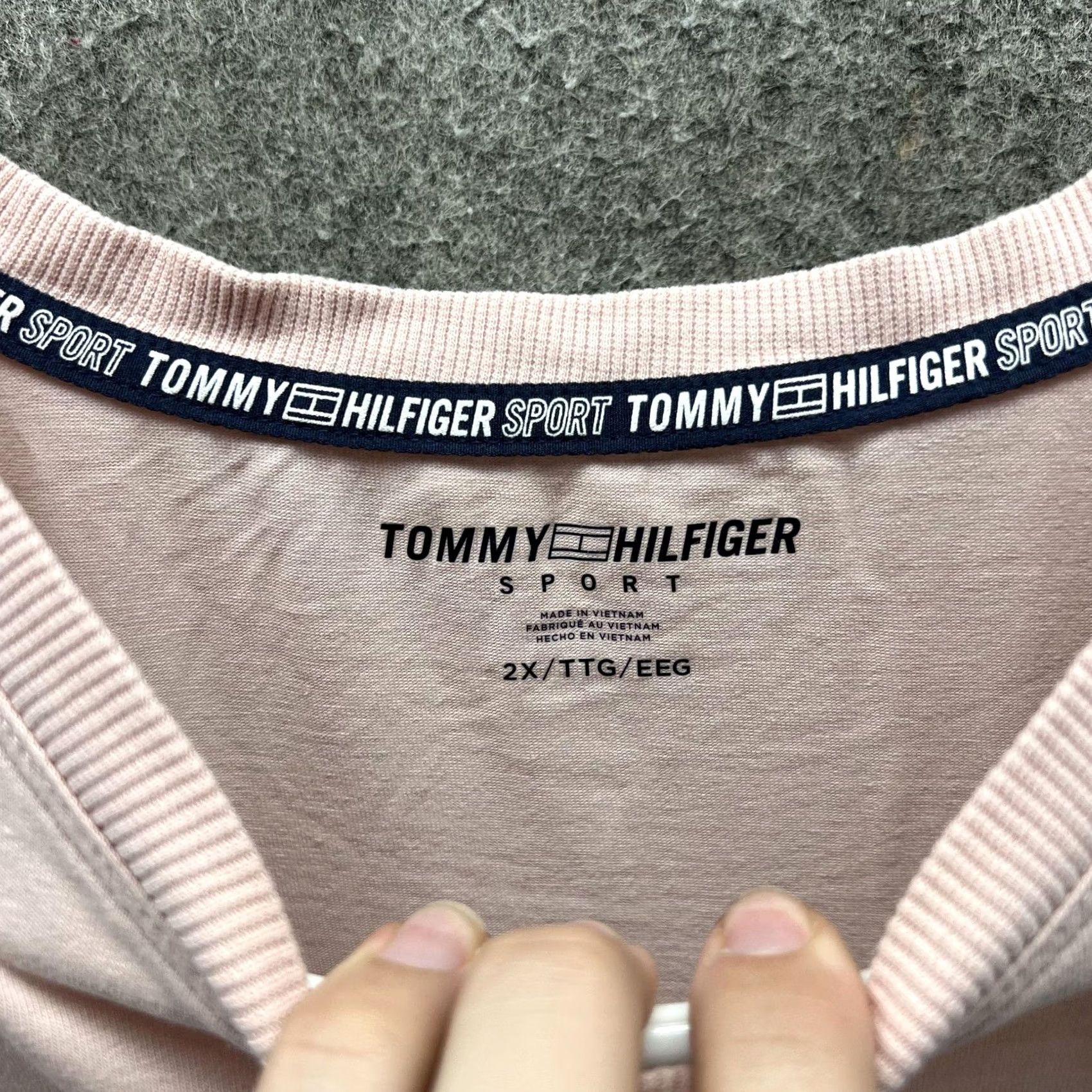 Tommy Hilfiger Tommy Hilfiger Shirt Womens 2X Pink Sport Logo Crew Neck Short Sleeve Jersey Top Size XXL / US 16-18 / IT 52-54 - 2 Thumbnail