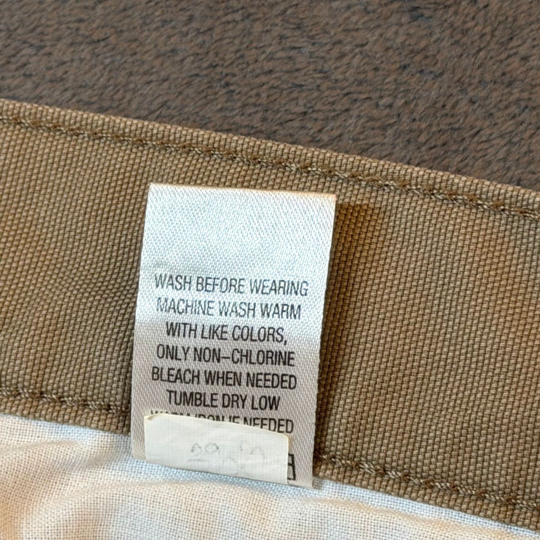The Mountain Blue Mountain Carpenter Pants Mens 34x32 Tan Canvas Utility Work Straight Fit Size US 34 / EU 50 - 7 Thumbnail