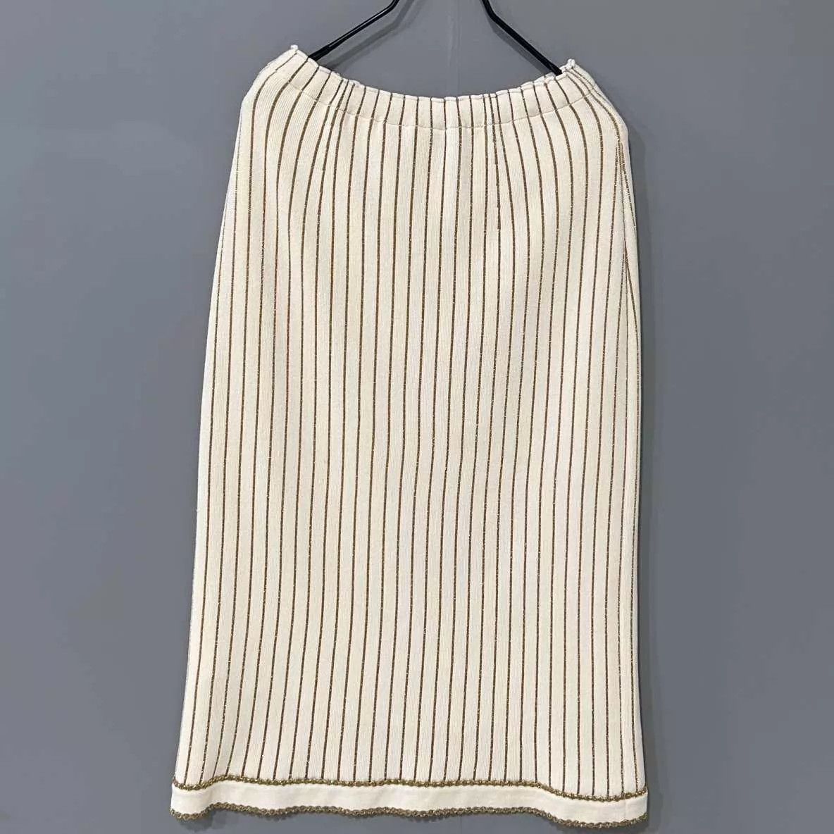 Gucci GUCCI Gold Striped Skirt XS 99 New Size XS / US 0-2 / IT 36-38 - 1 Thumbnail