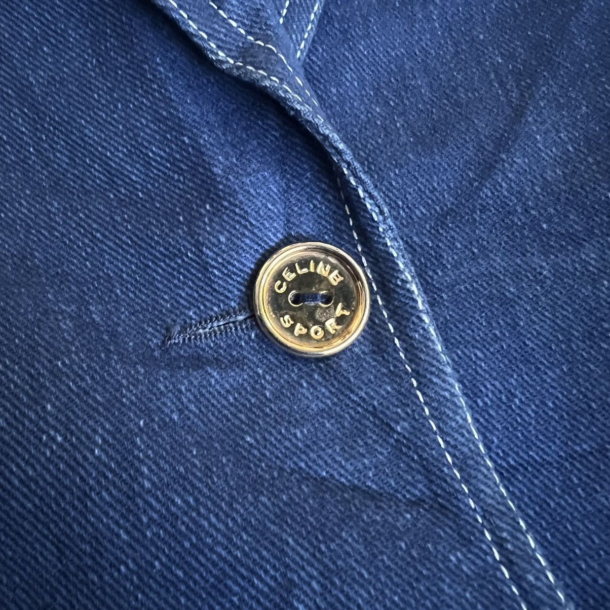 Celine Vintage 90s Celine Blazer Indigo Denim Size M / US 6-8 / IT 42-44 - 6 Thumbnail