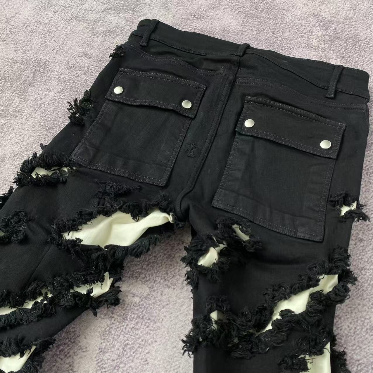 Rick Owens Rick Owens Mainline Slashed Tyrone Jeans FW21 Gethsemane Size US 32 / EU 48 - 4 Thumbnail