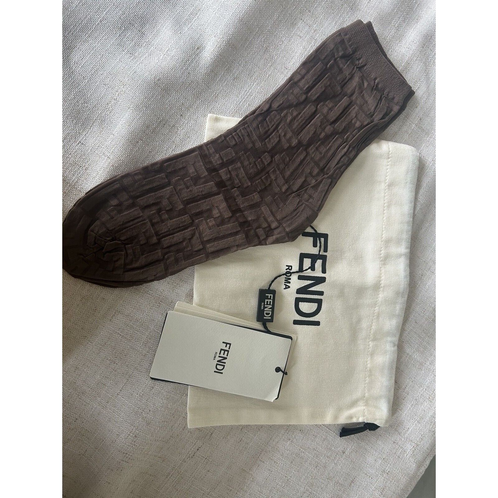 Fendi NWT Fendi Logo Socks Size US 8.5 / IT 38.5 - 3 Thumbnail