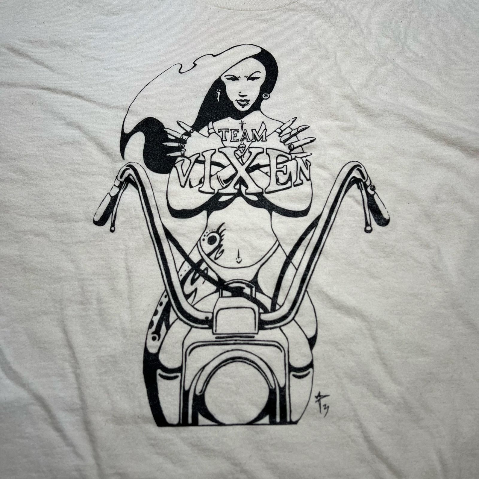 Vintage Vintage Team Vixen T Shirt Mens XL Biker Girl Tattoo Y2K Size US XL / EU 56 / 4 - 2 Thumbnail