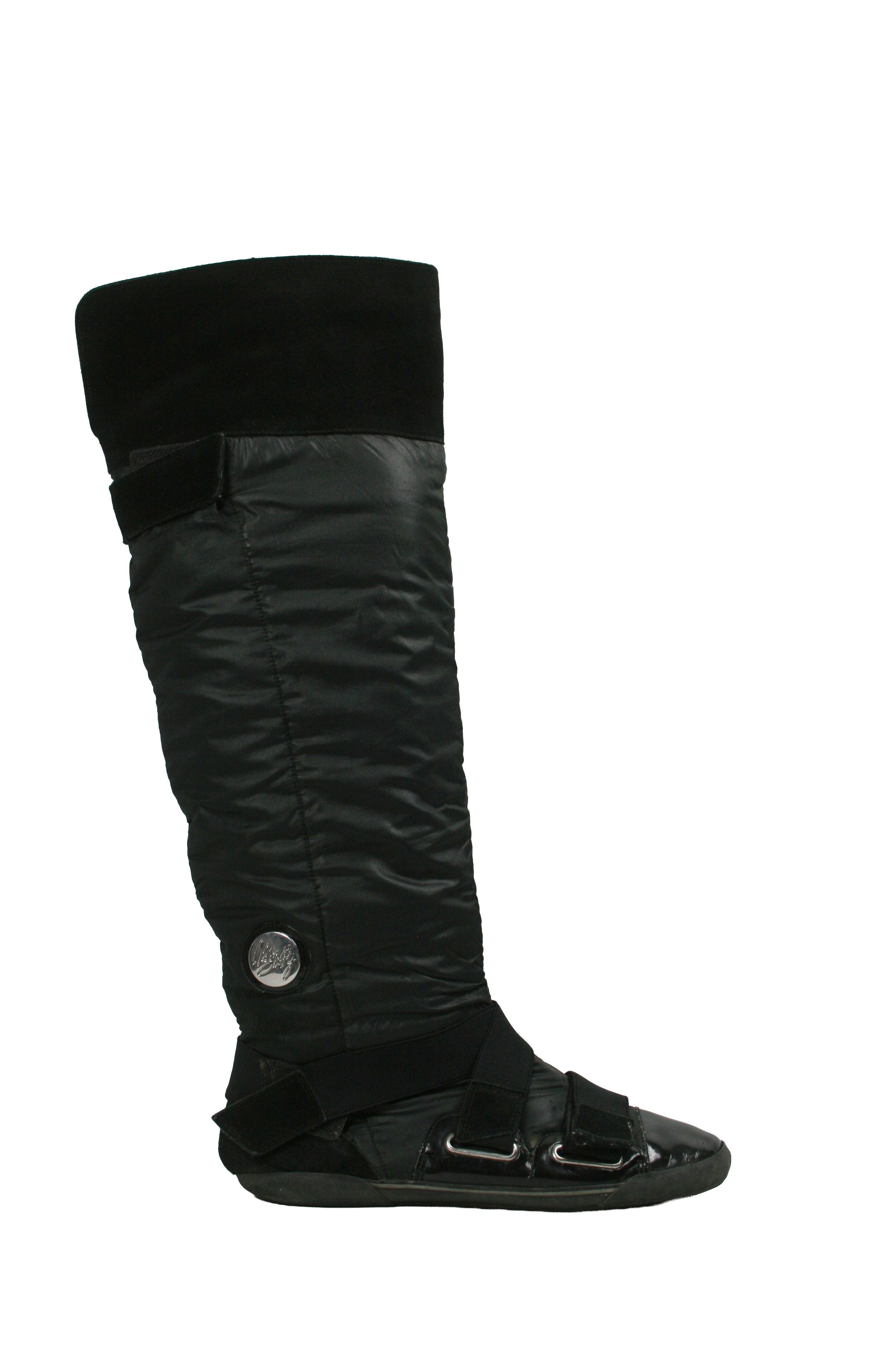 Miss Sixty 00S Y2K Straps Distressed Knee High Boots Vintage Size US 10 / IT 40 - 2 Thumbnail
