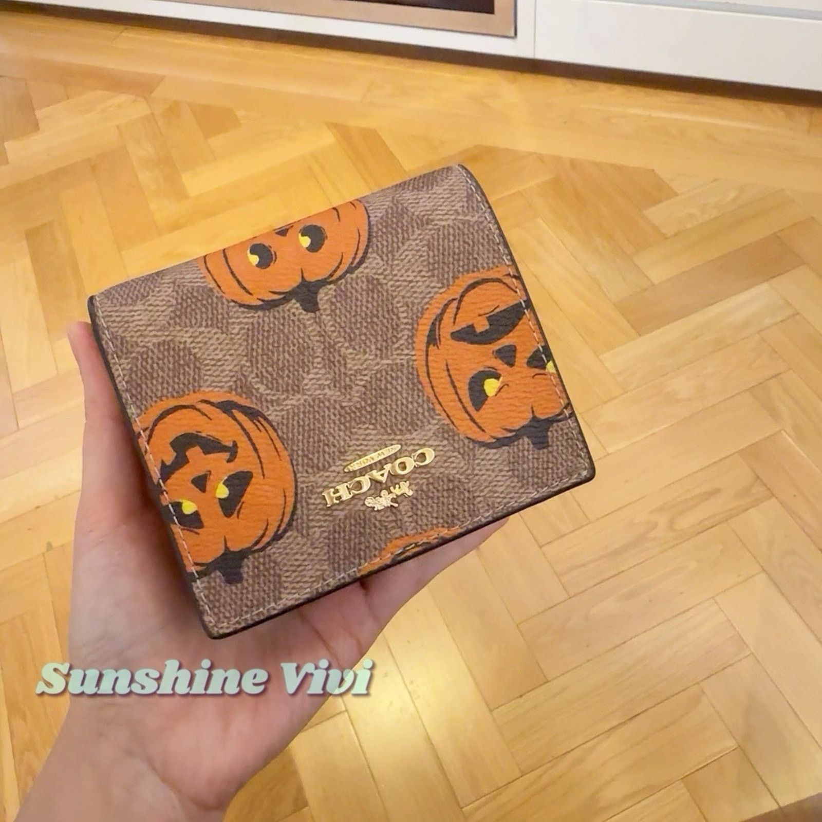 Coach NWT COACH 2025 Snap Wallet Halloween pumpkin CCR19 Size ONE SIZE - 3 Thumbnail