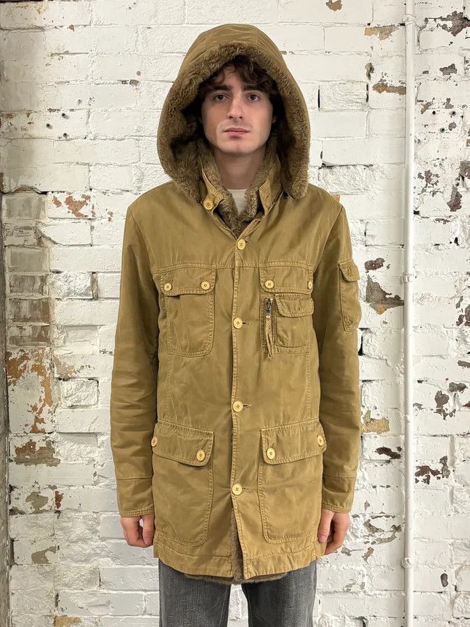 Daniele Alessandrini 2000s Daniele Alessandrini Military Camel Multi Pockets Faux Fur Jacket Size US S / EU 44-46 / 1 - 2 Thumbnail