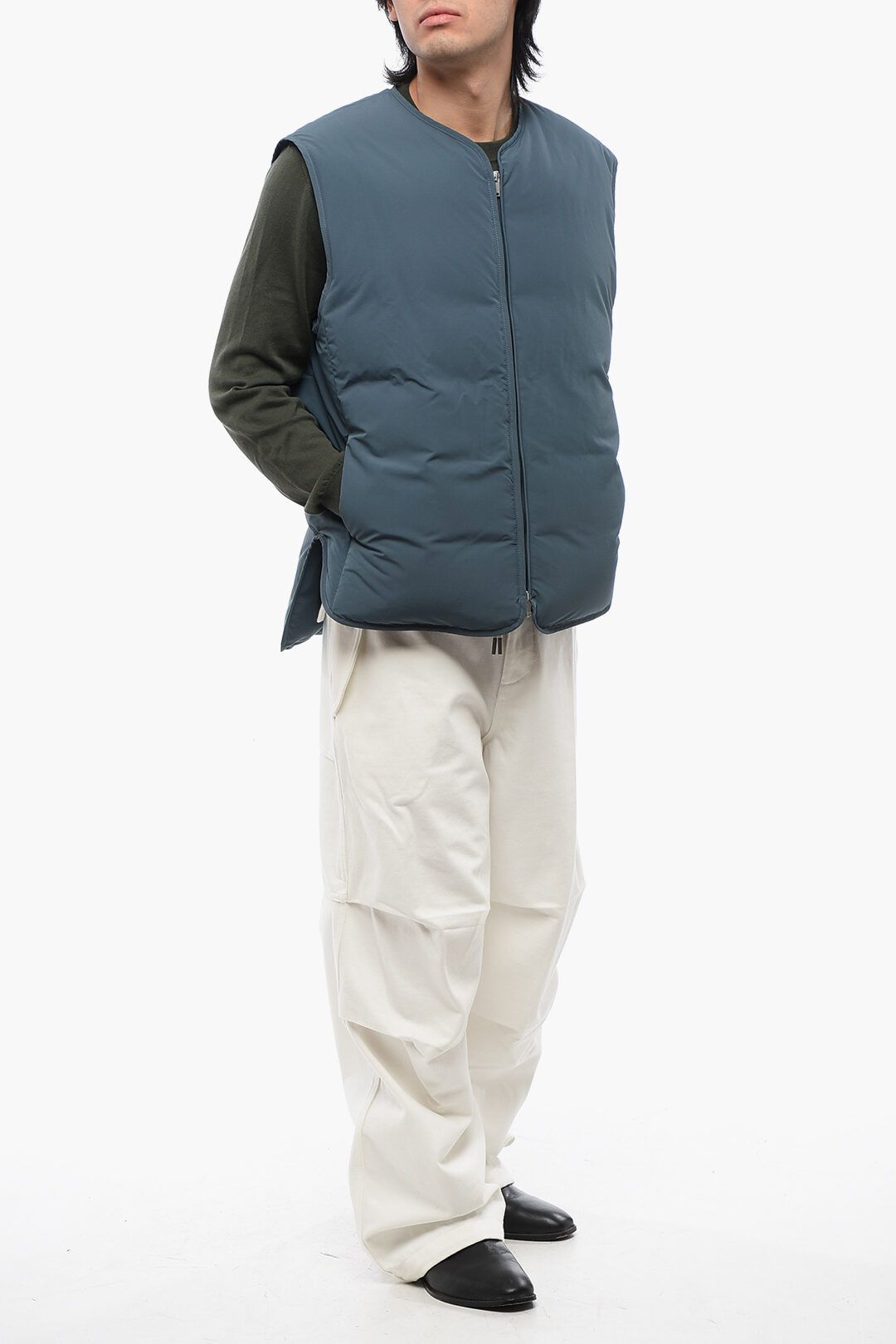Jil Sander og1mm0625 Waterproof Sleeveless Down Jacket in Blue Size US M / EU 48-50 / 2 - 3 Thumbnail