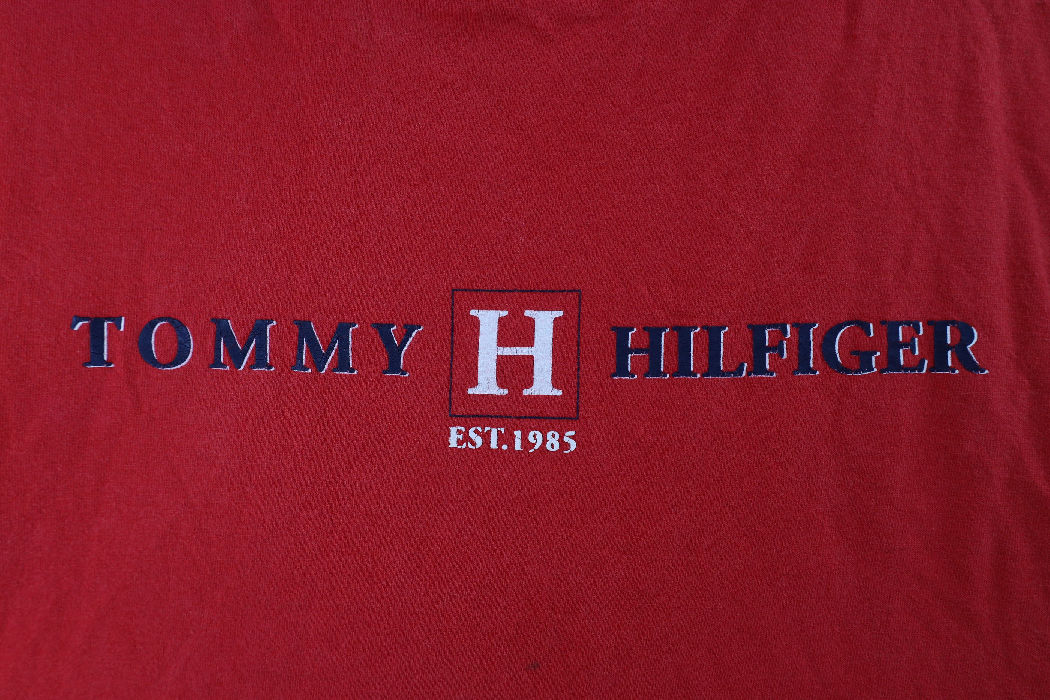 Tommy Hilfiger × Vintage Vintage Y2K 2002 Tommy Hilfiger Spell Out T-Shirt Cotton Size US L / EU 52-54 / 3 - 4 Thumbnail