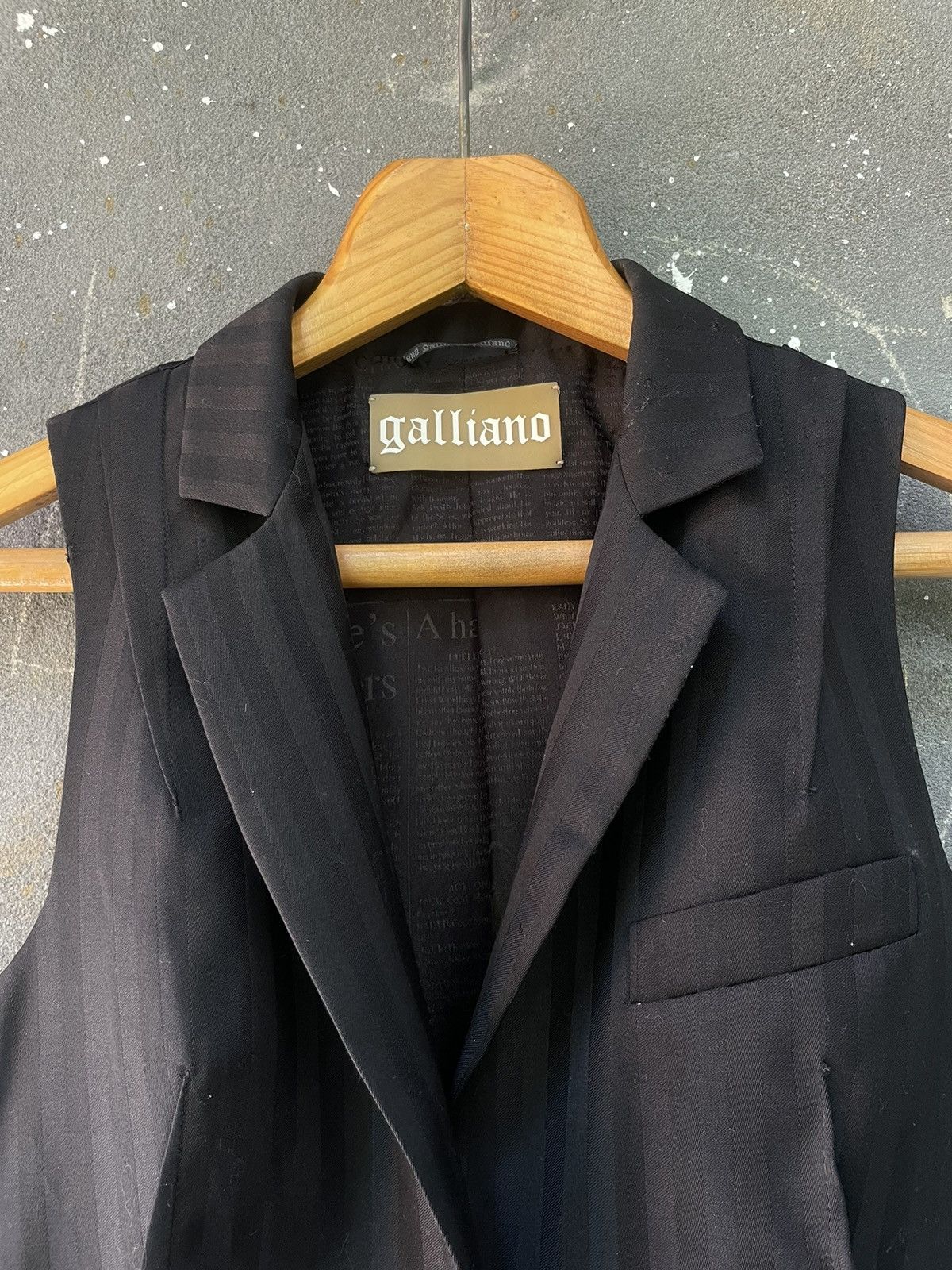 John Galliano Vintage Galliano by John Galliano Seditionaries Vest Wool Size XS / US 0-2 / IT 36-38 - 7 Thumbnail