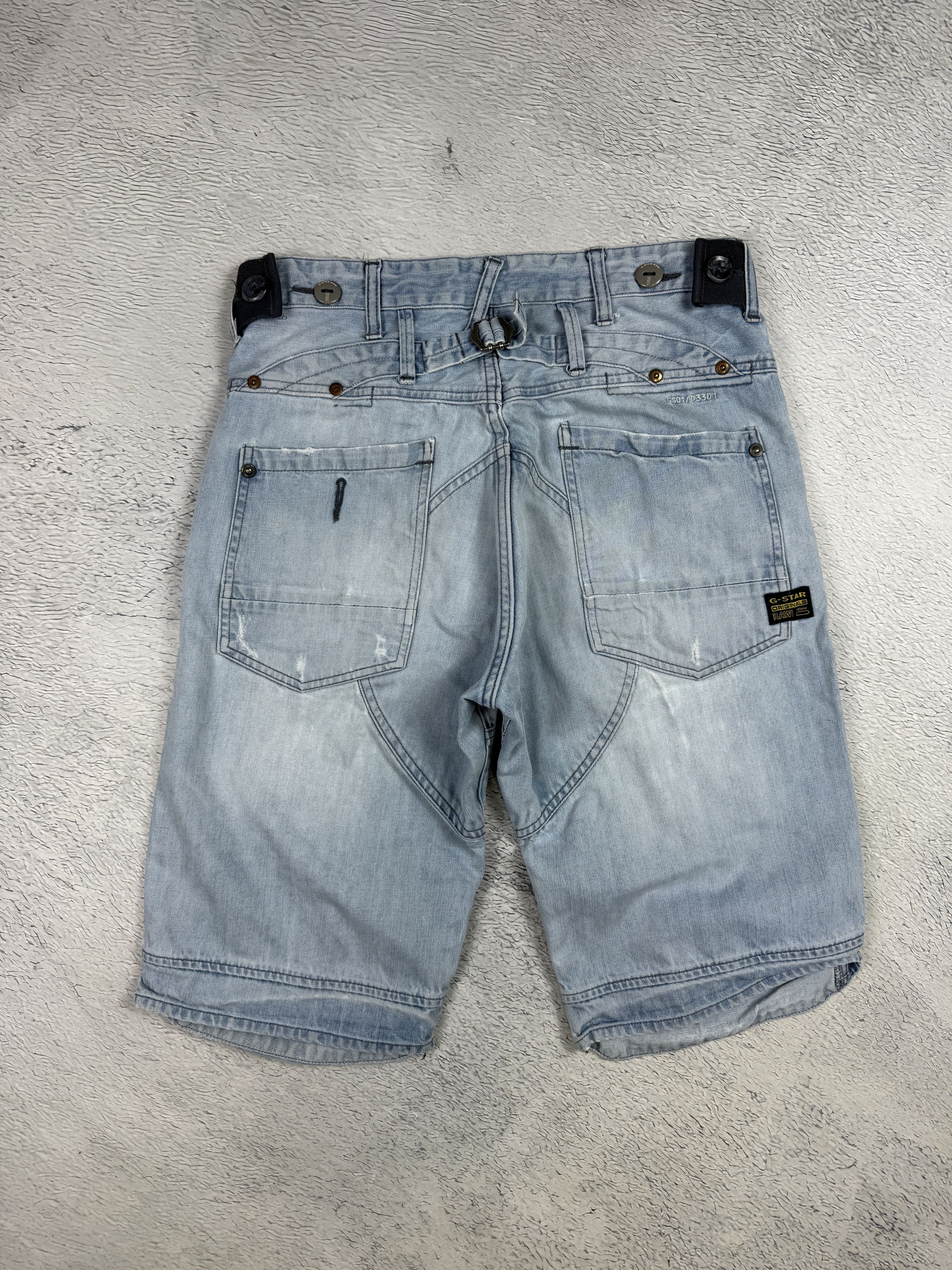 G-Star × Vintage G-Star Raw Storm 5620 Shorts Cargo Blue Streeetwear Size US 31 - 2 Thumbnail