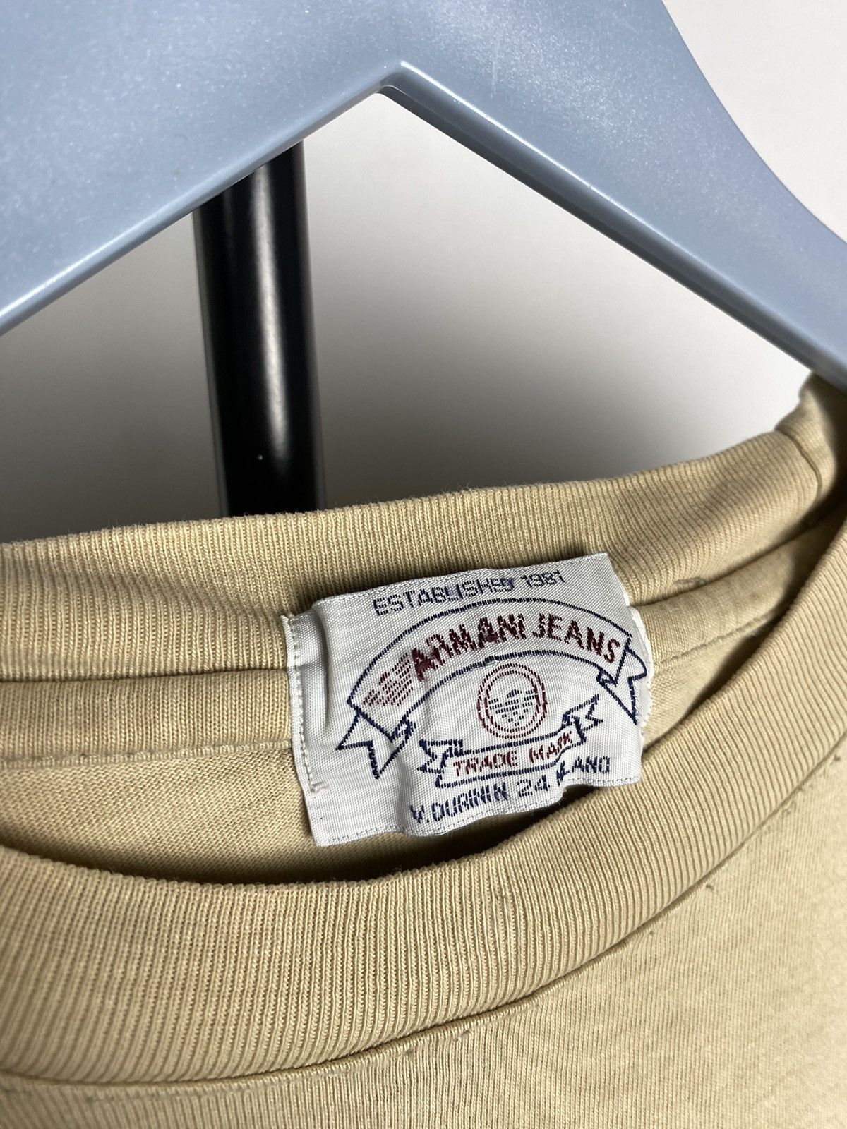 Armani × Vintage Y2K Big Logo Armani T-shirt Avant Garde Streetwear VTg Size US M / EU 48-50 / 2 - 11 Thumbnail