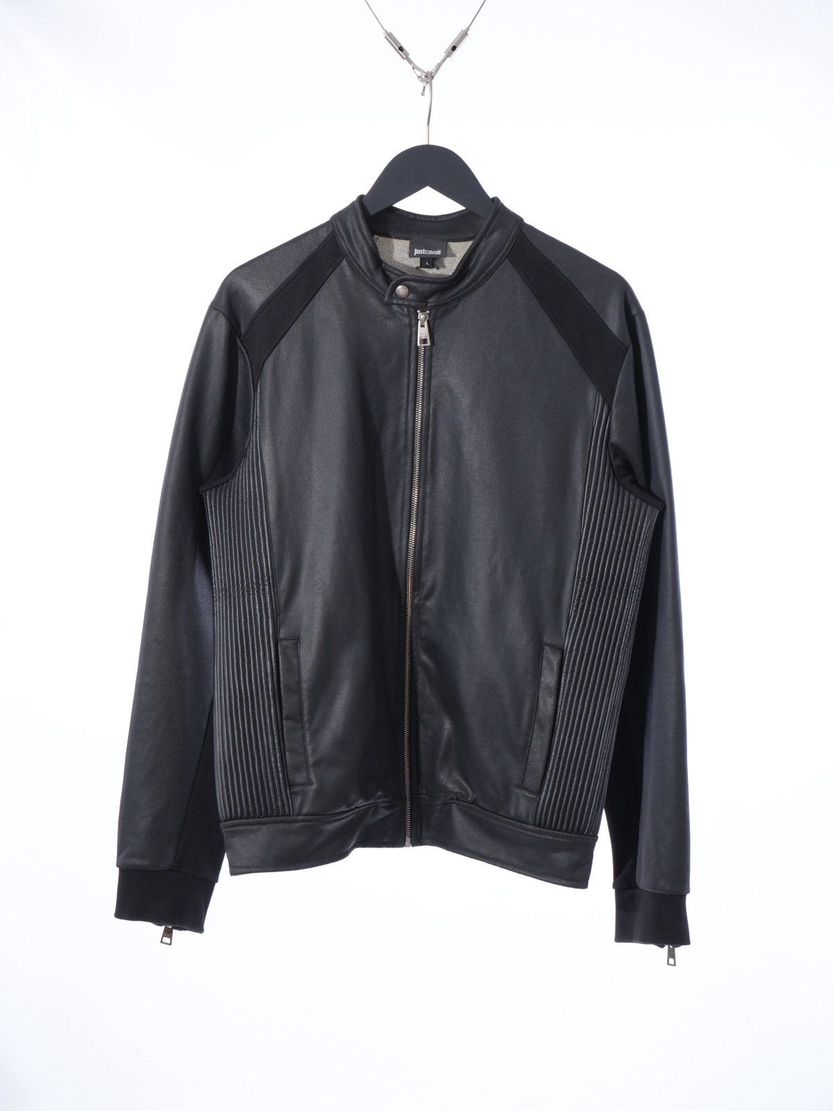 00s Archive Just Cavalli Stitched Harness Biker Jacket