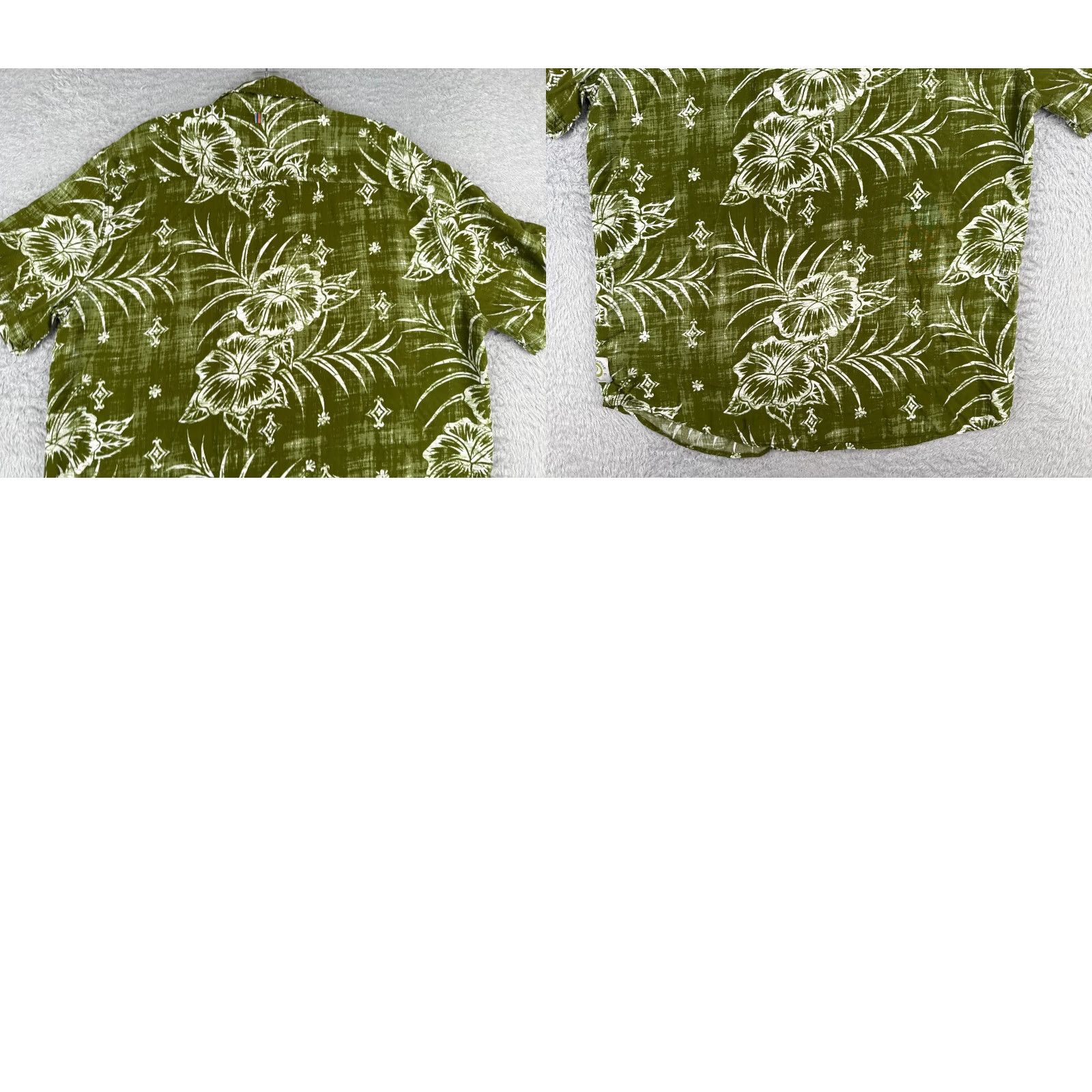 Vintage Margaritaville Shirt Men Large Green Floral Leaf 100% Rayon Hawaiian Button Up Size US L / EU 52-54 / 3 - 9 Thumbnail