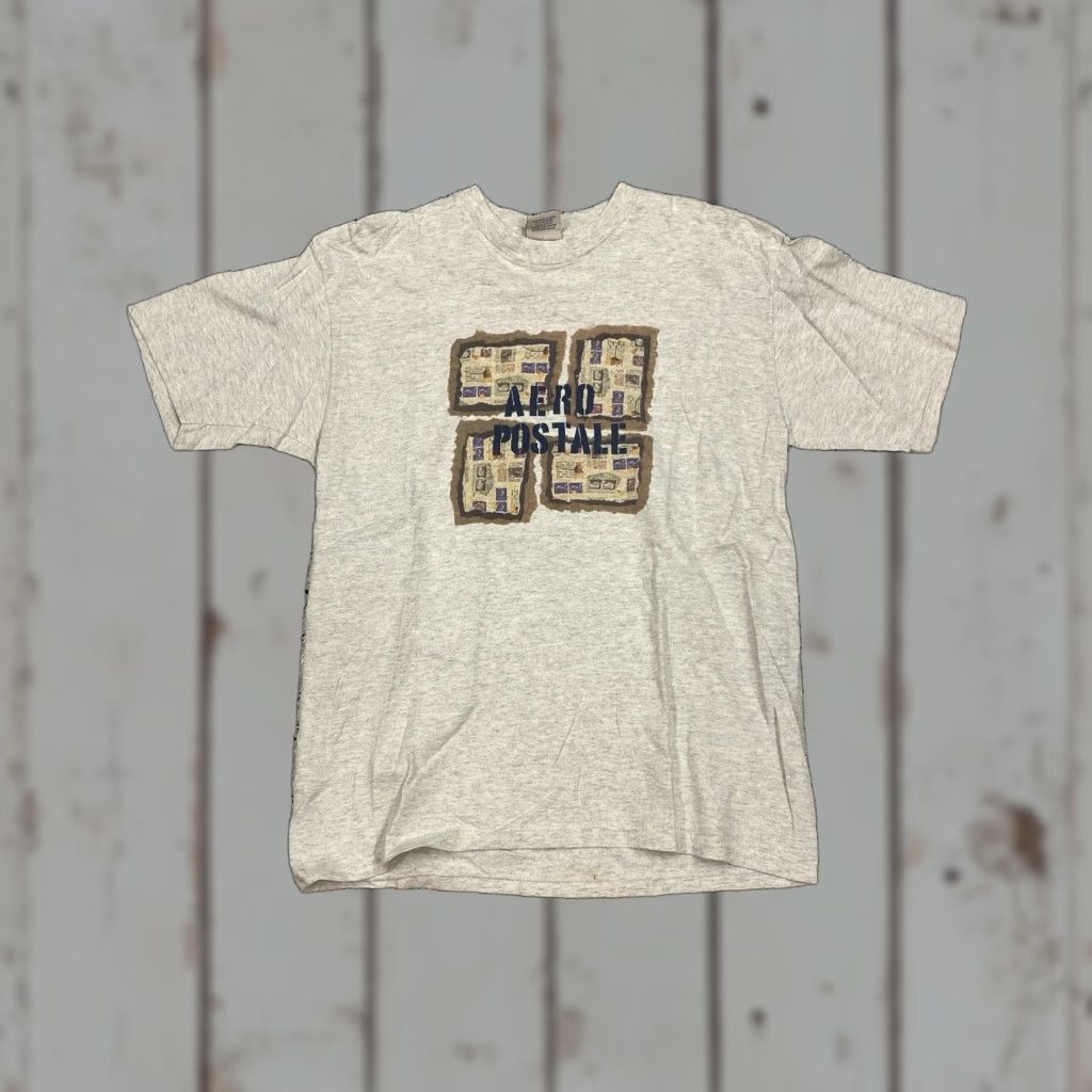 Aeropostale VINTAGE Aeropostale Graphic Tshirt Gray M USA Made 90s Y2K Beach Shirt Men Short Sleeve Crew Neck Size US M / EU 48-50 / 2 - 1 Thumbnail