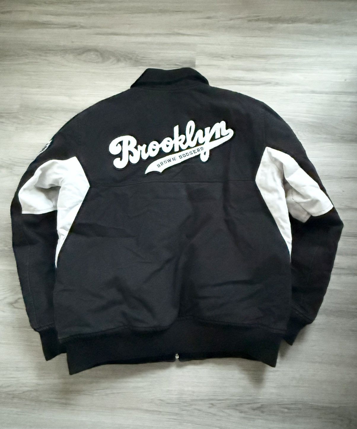 MLB Brooklyn Brown Dodgers Bomber Jacket Size US XL / EU 56 / 4 - 4 Thumbnail