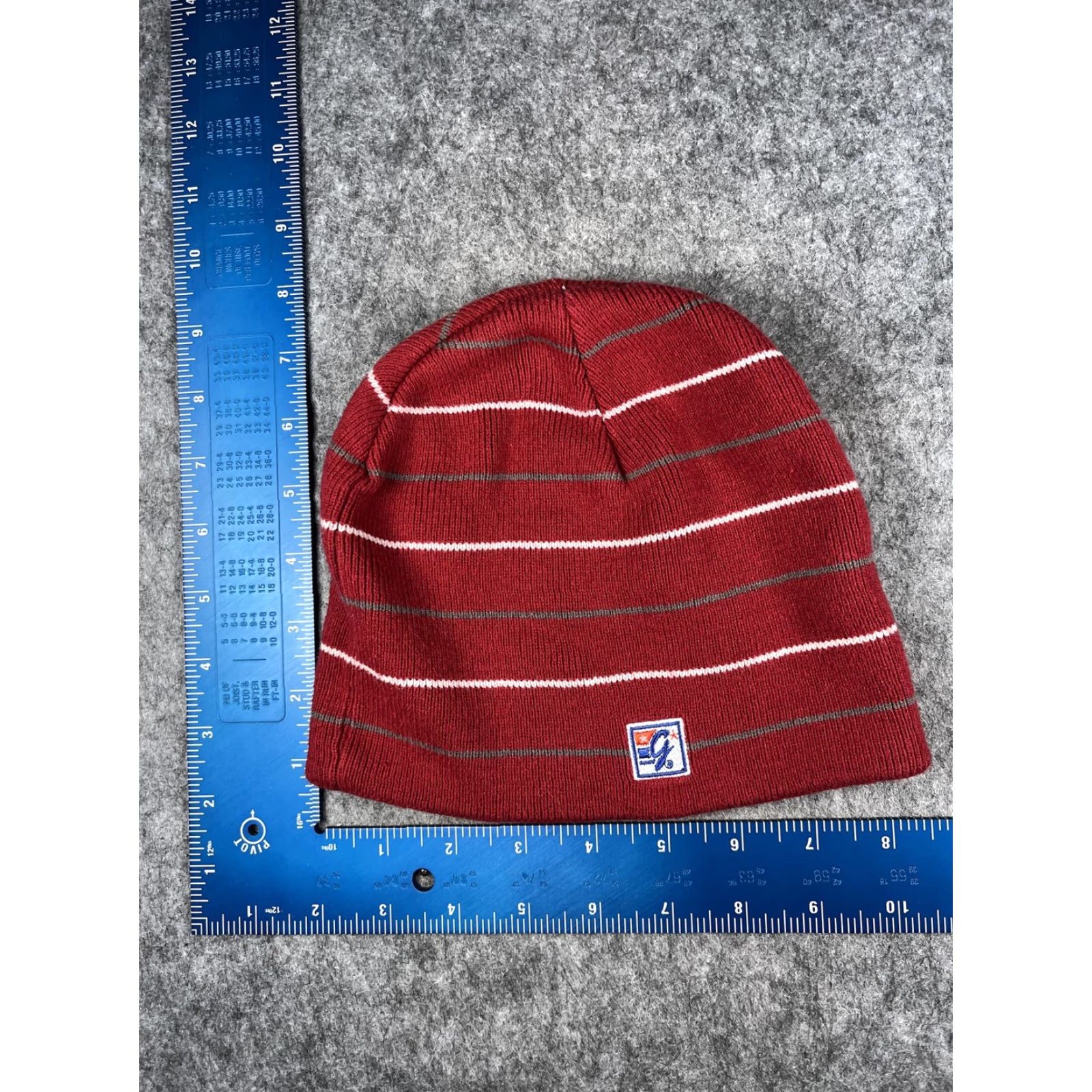 Vintage The Game Beanie Hat Mens One Size Red Striped Washington State WSU Cougars Knit Size ONE SIZE - 4 Thumbnail