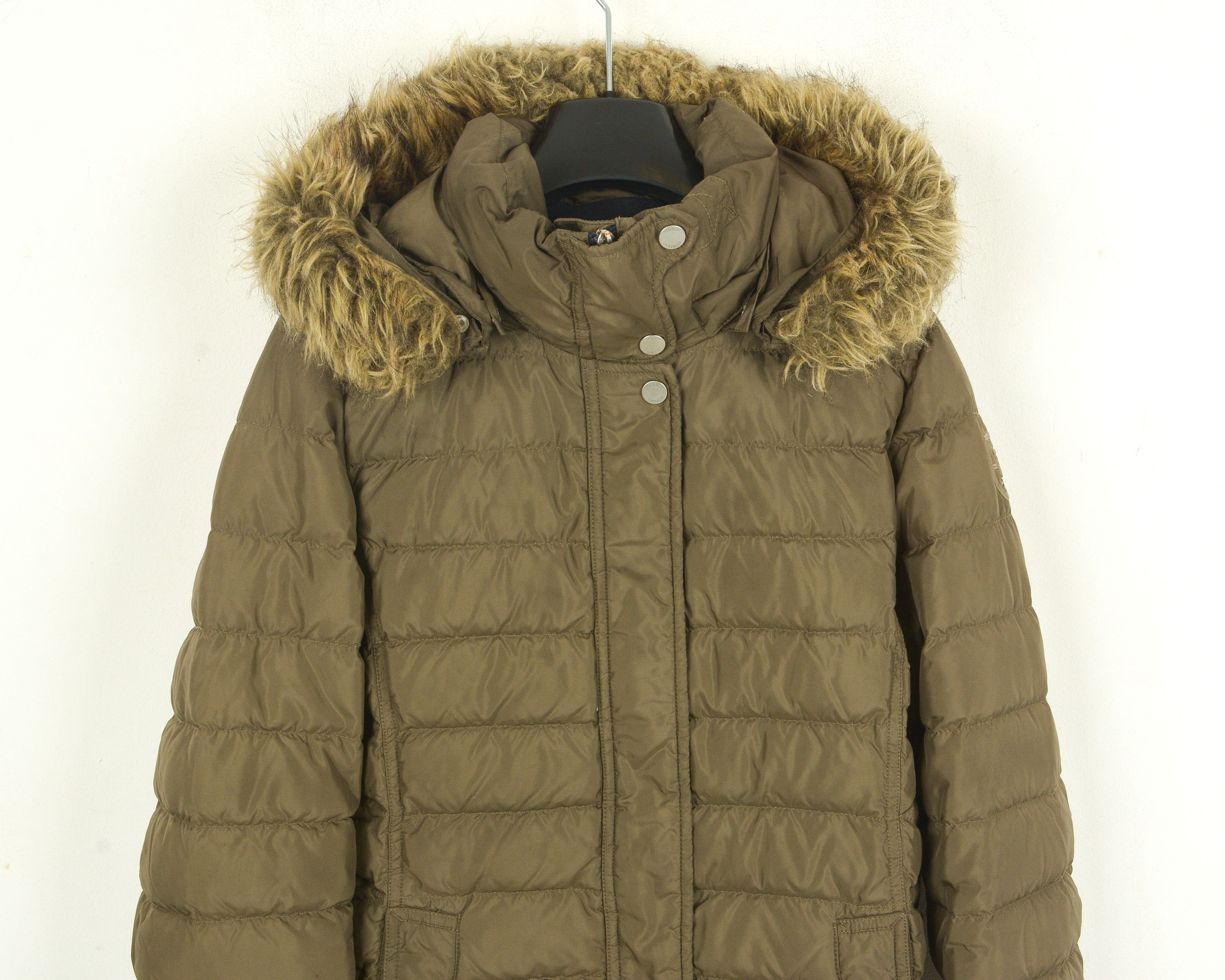 Tommy Hilfiger Women S Down Jacket Coat Padded Hooded Puffer Size S / US 4 / IT 40 - 2 Thumbnail