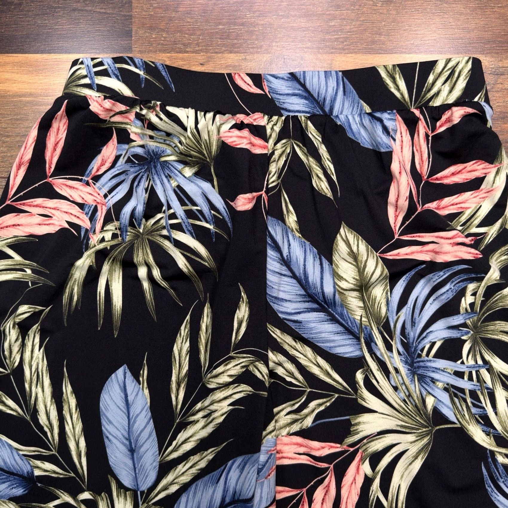 Vintage Philosophy Womens Wide Leg Pants Floral Black High Rise M Size 32" / US 10 / IT 46 - 7 Thumbnail