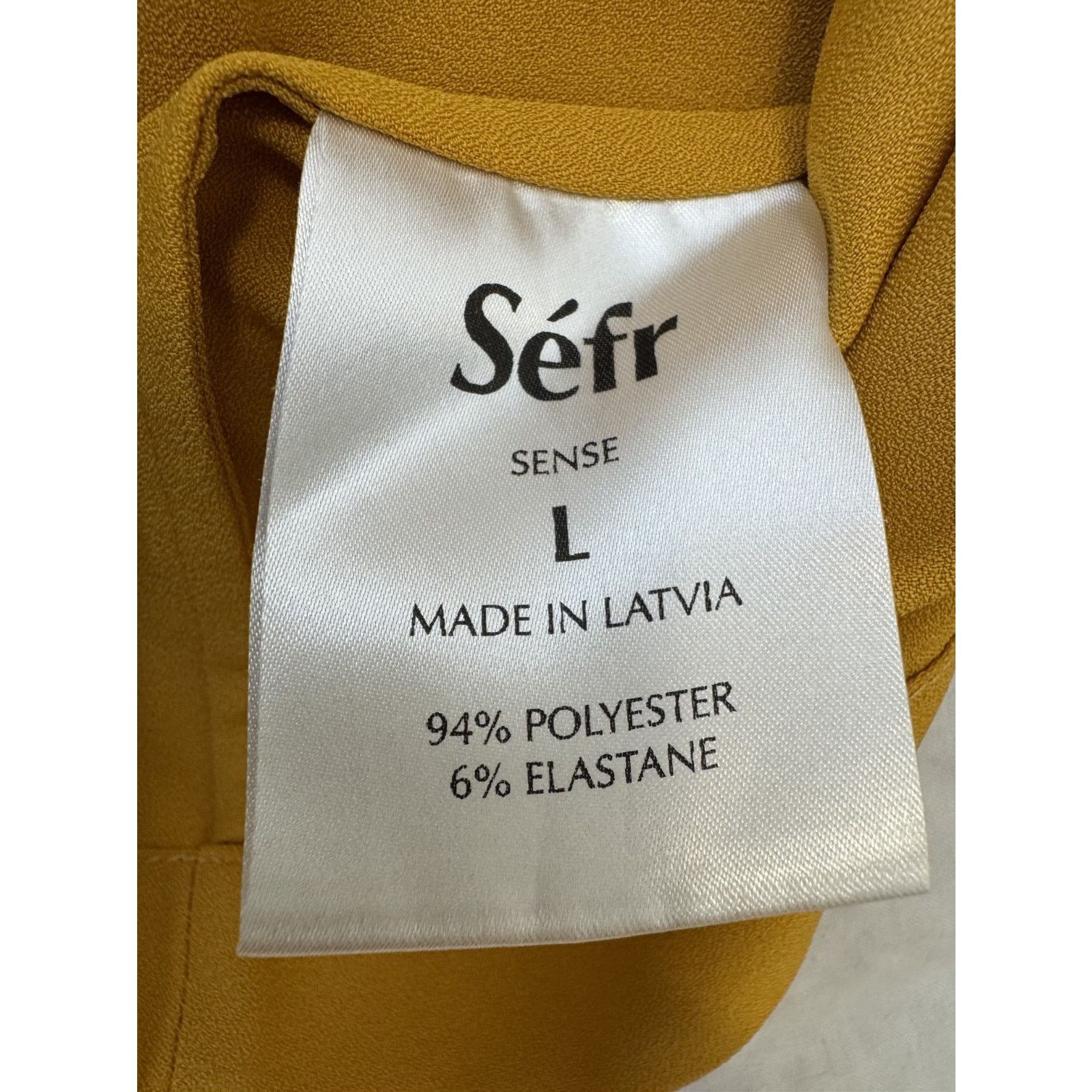 Sefr Sefr Sense Shirt in Yellow Poly Crepe Fabric Size L Size US L / EU 52-54 / 3 - 3 Thumbnail