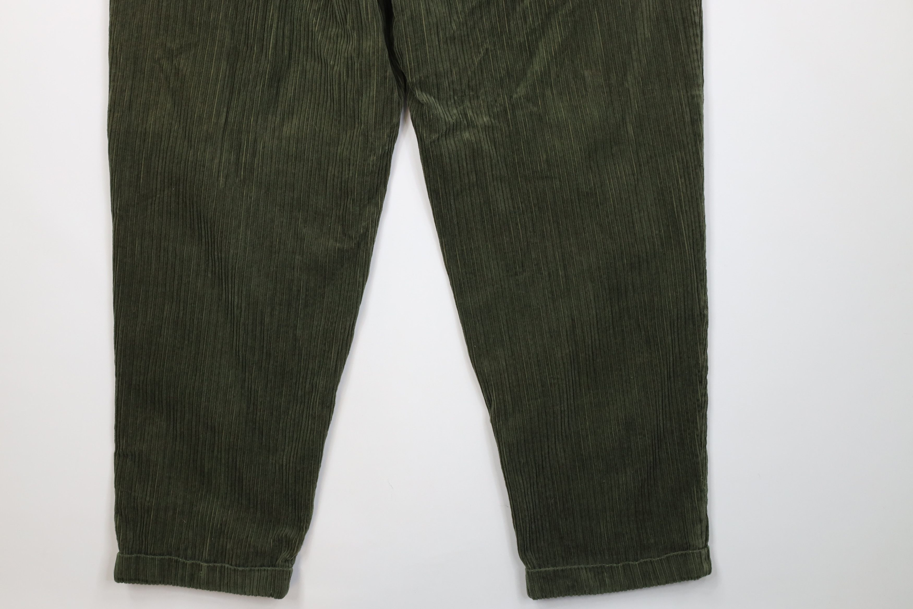 Vintage Vintage 90s Streetwear Wide Leg Corduroy Chino Pants Green Size US 38 / EU 54 - 14 Thumbnail