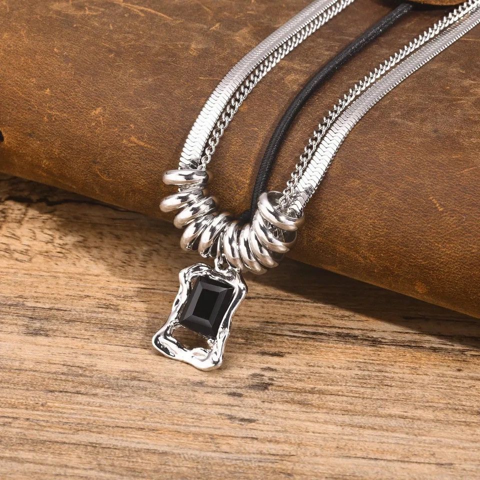 Jewelry Hip-hop Herringbone Chain Necklaces Size ONE SIZE - 3 Thumbnail