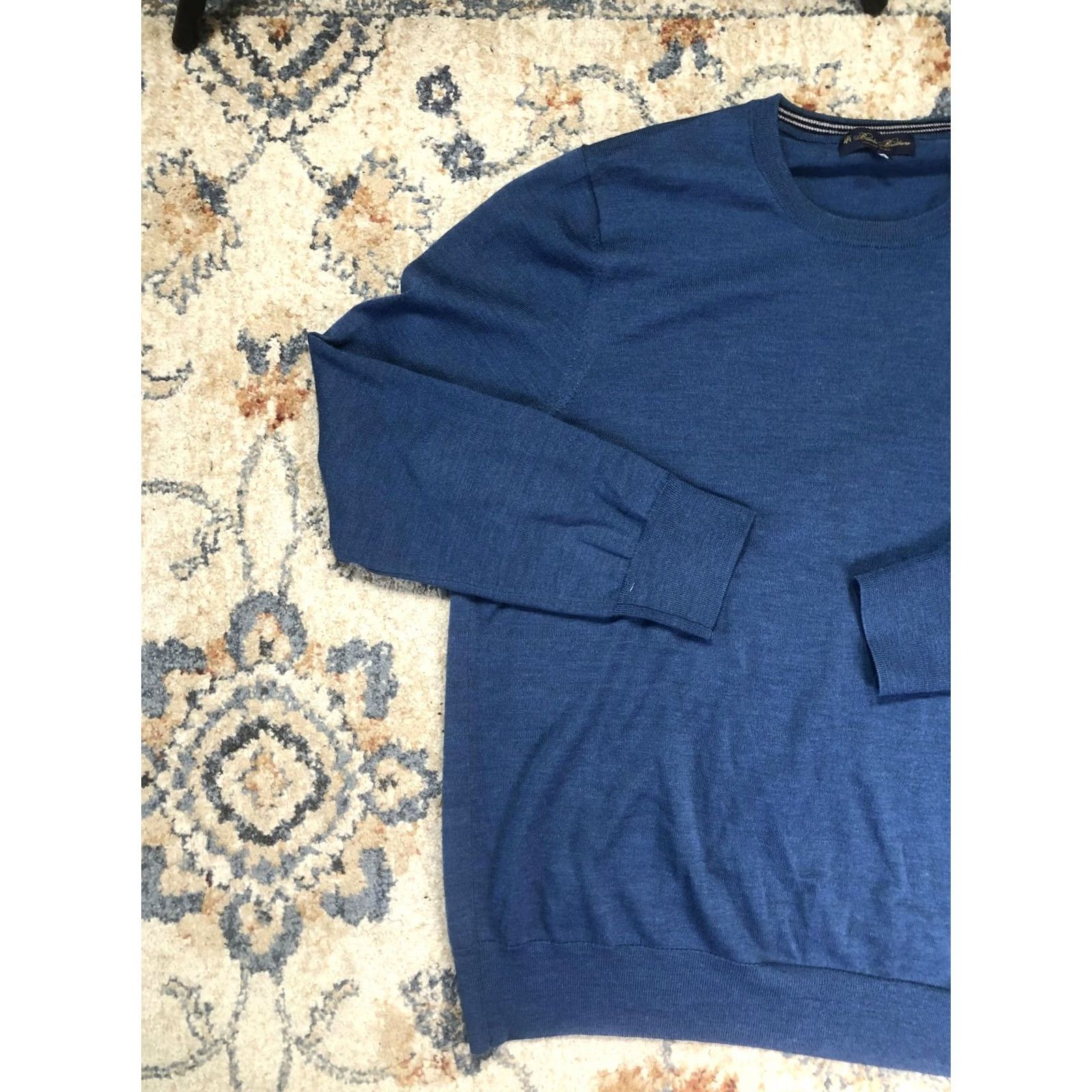 Brooks Brothers Brooks Brothers Sweater Mens 2XL Blue Italian Yarn Crewneck Pullover Knit Size US XXL / EU 58 / 5 - 3 Thumbnail