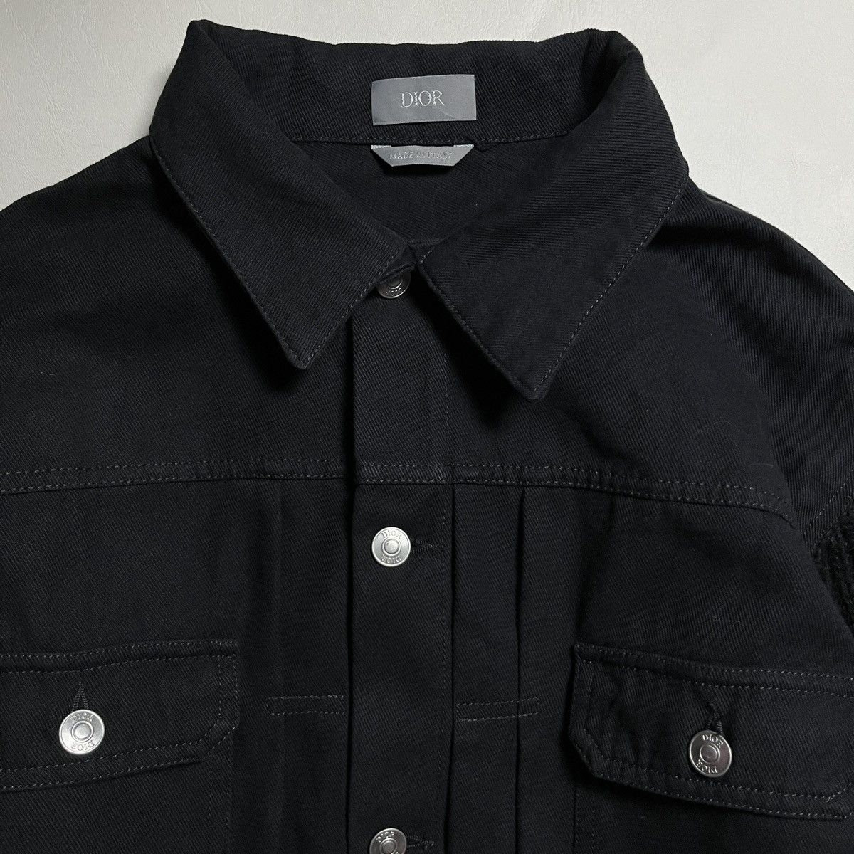 Dior Dior Judy Blame Pin Logo Denim Knitted Sleeves Jacket Size US S / EU 44-46 / 1 - 4 Thumbnail