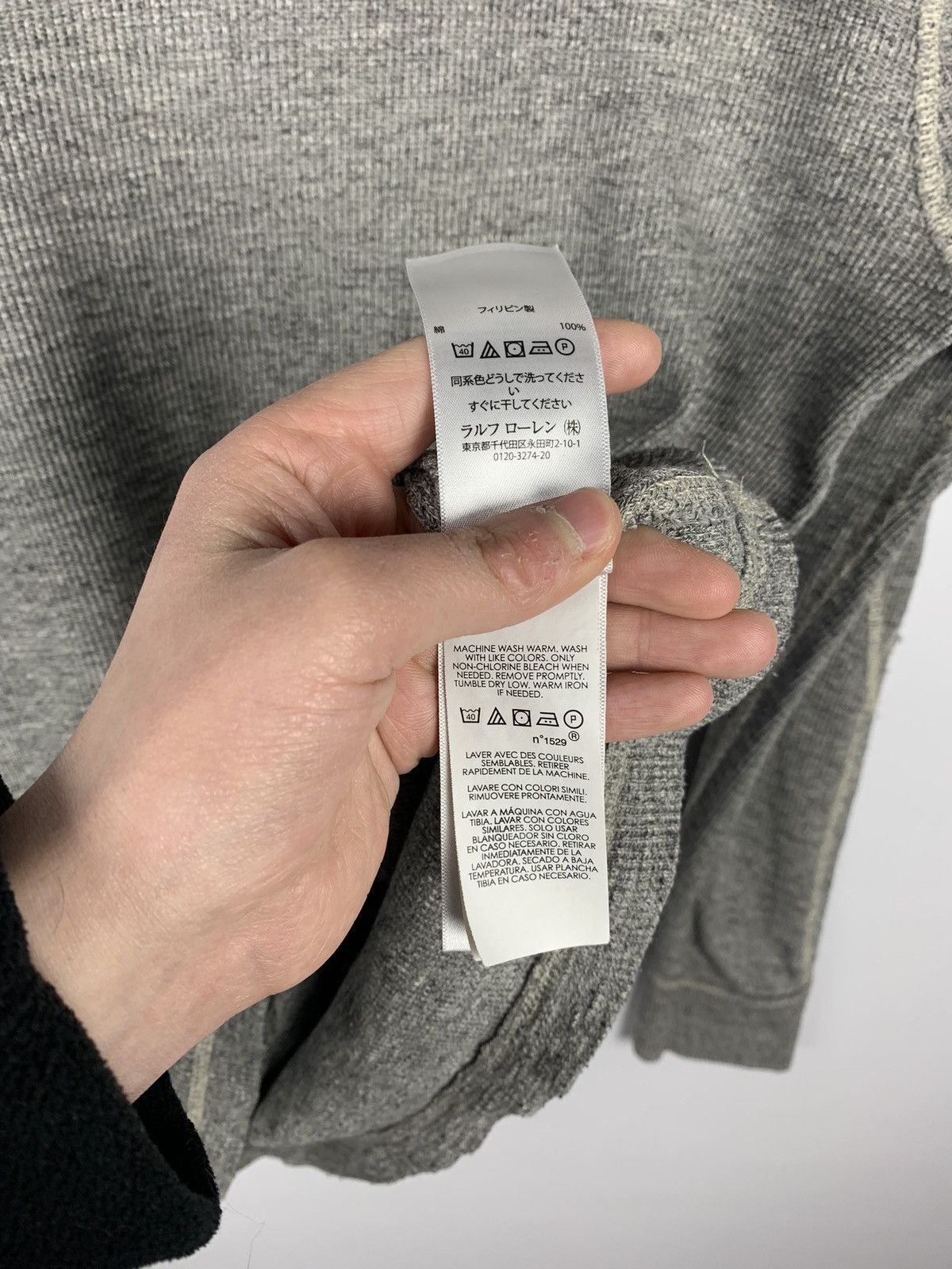 Polo Ralph Lauren Polo Ralph Lauren Y2K Ribbed Long Sleeve Tee Gray Size S Size US S / EU 44-46 / 1 - 9 Thumbnail