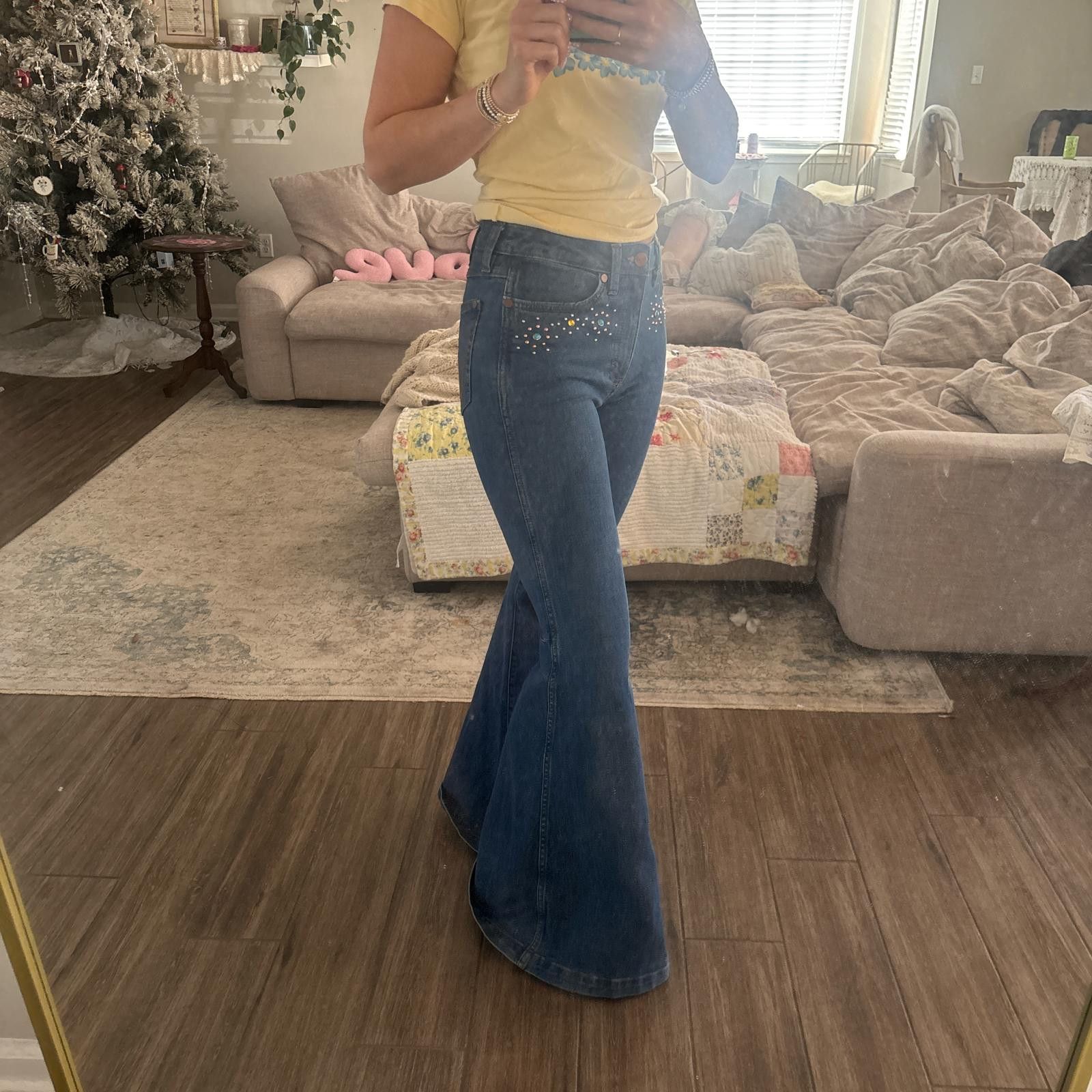 Wrangler vintage wrangler beaded bell bottoms jeans Size 26" / US 2 / IT 38 - 5 Thumbnail