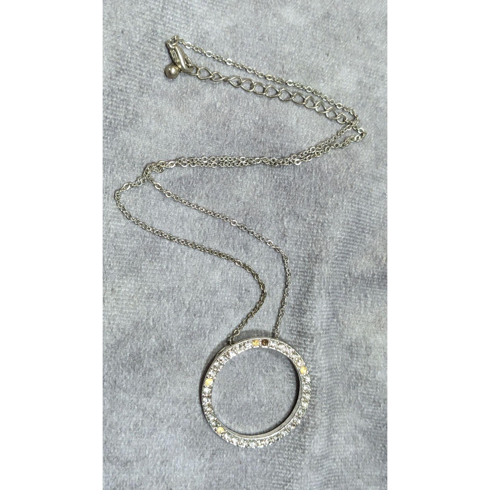 Other Geometric Glam Open Circle Rhinestone Pendant Necklace Size ONE SIZE - 5 Thumbnail