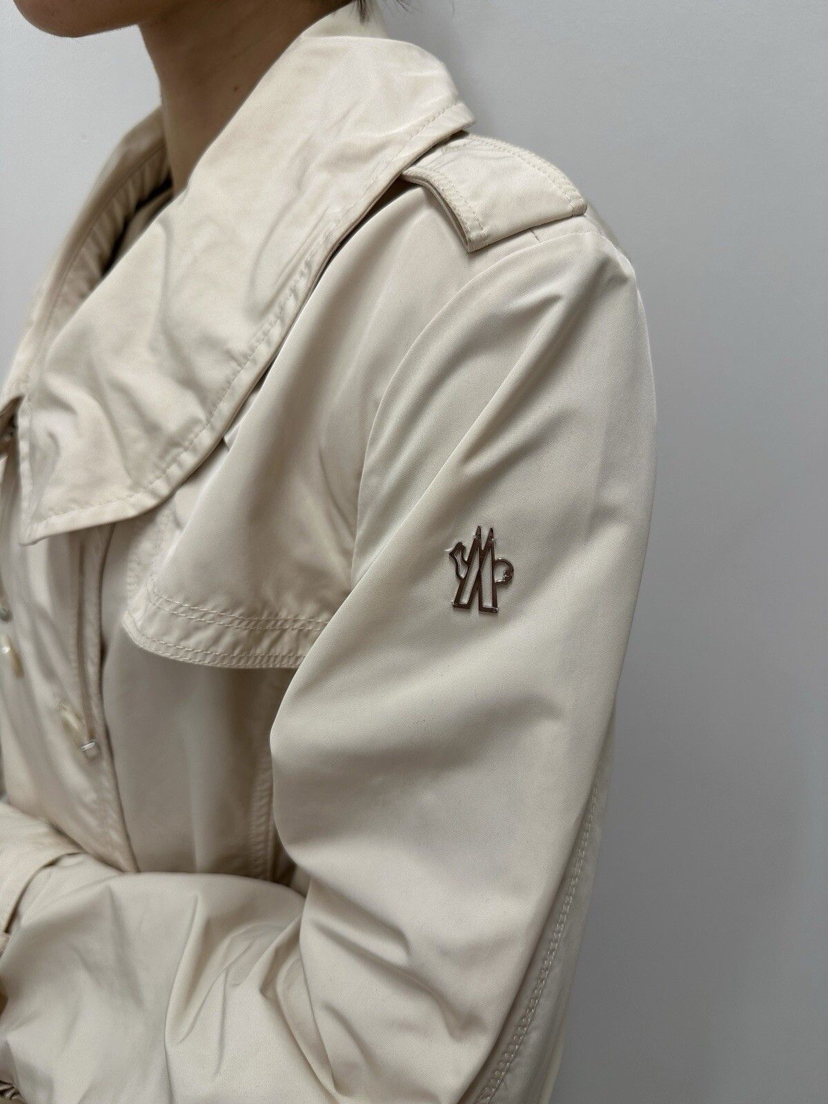 Moncler Moncler Nerine Women Belted Trench Coat Jacket Nylon Shirri Size L / US 10 / IT 46 - 5 Thumbnail