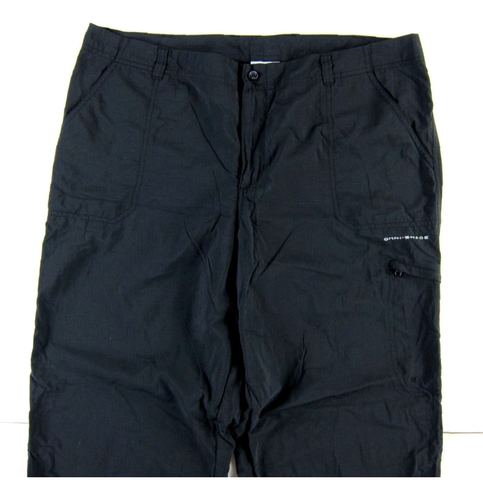 Vintage Columbia Women 16 Black 100% Nylon Lightweight Travel Packable Active Cargo Pant Size 38" / US 16 / IT 52 - 6 Thumbnail