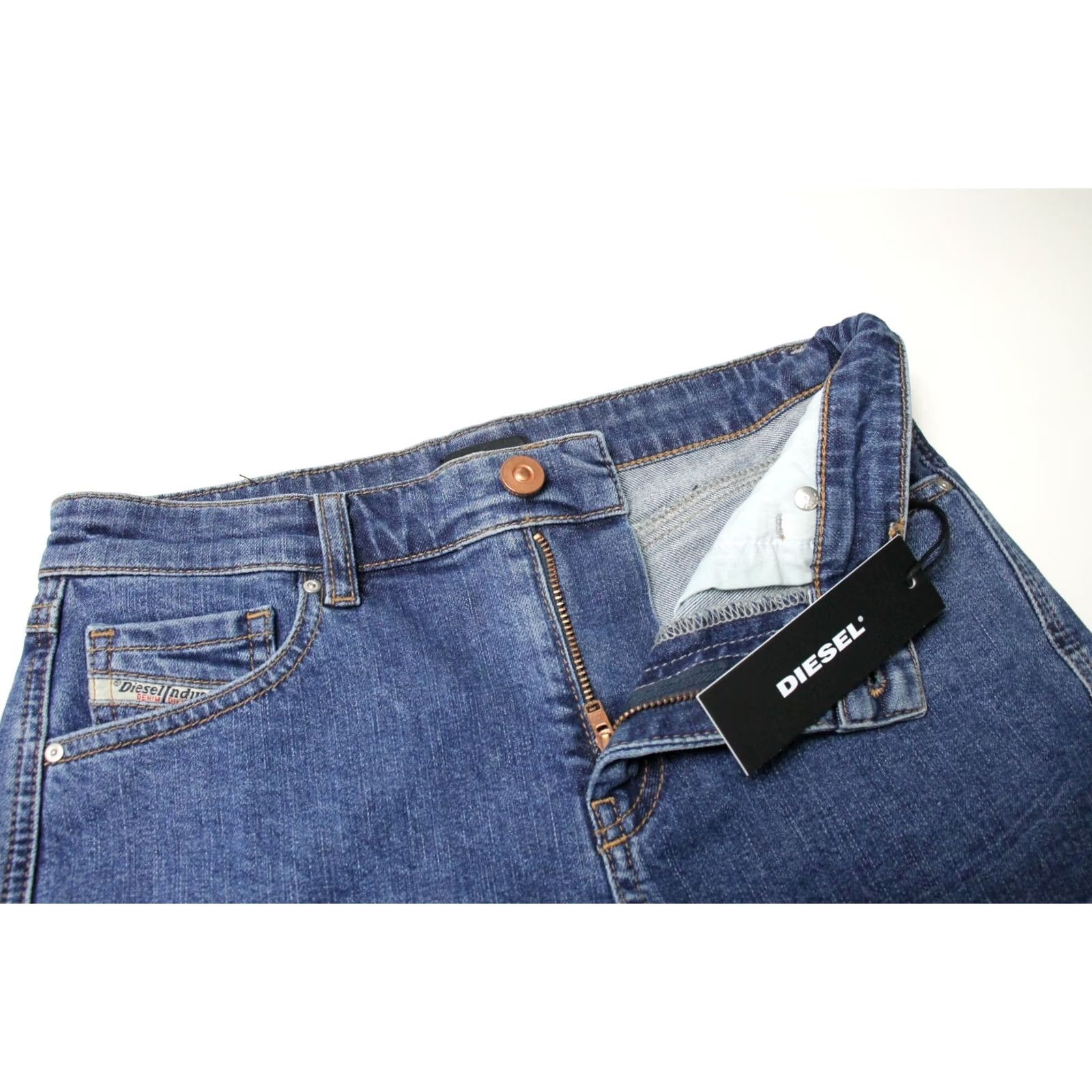 Diesel DIESEL DE SABY 0KARG Shorts Women's W23 Blue Denim Zip Fly Stretch Pockets Size 40" / US 18 - 4 Thumbnail