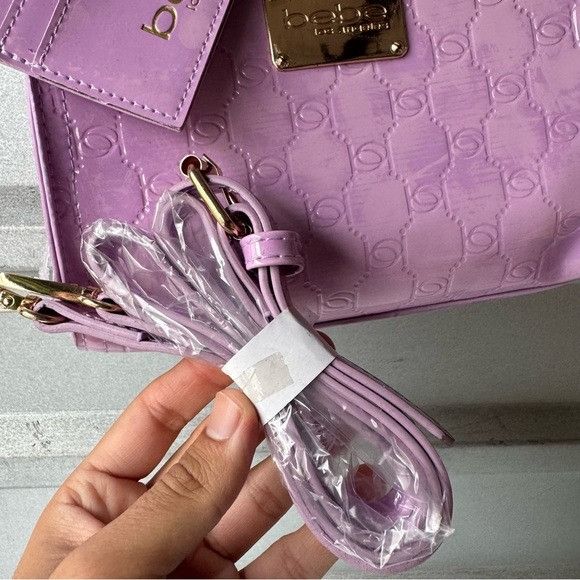 Bebe NWT Bebe Glossy Purple Satchel Bag Size ONE SIZE - 4 Thumbnail