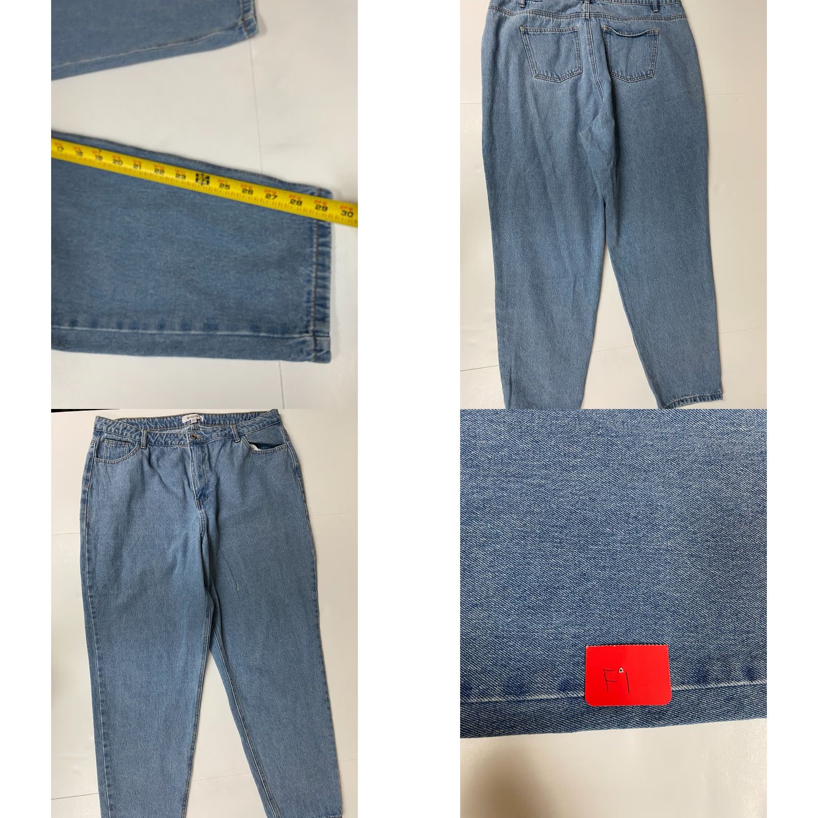 Missguided Missguided Jeans 14 Blue Denim Straight Womens Regular Size 36" / US 14 / IT 50 - 8 Thumbnail