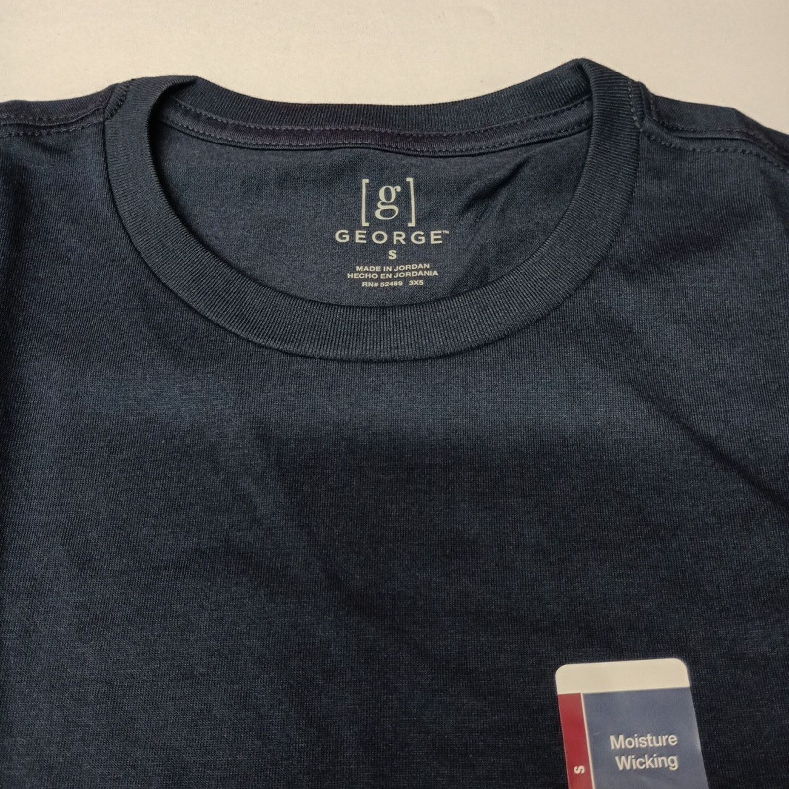 George George Men's T-Shirt Size S Small Navy Blue Moisture Wicking Size US S / EU 44-46 / 1 - 2 Thumbnail