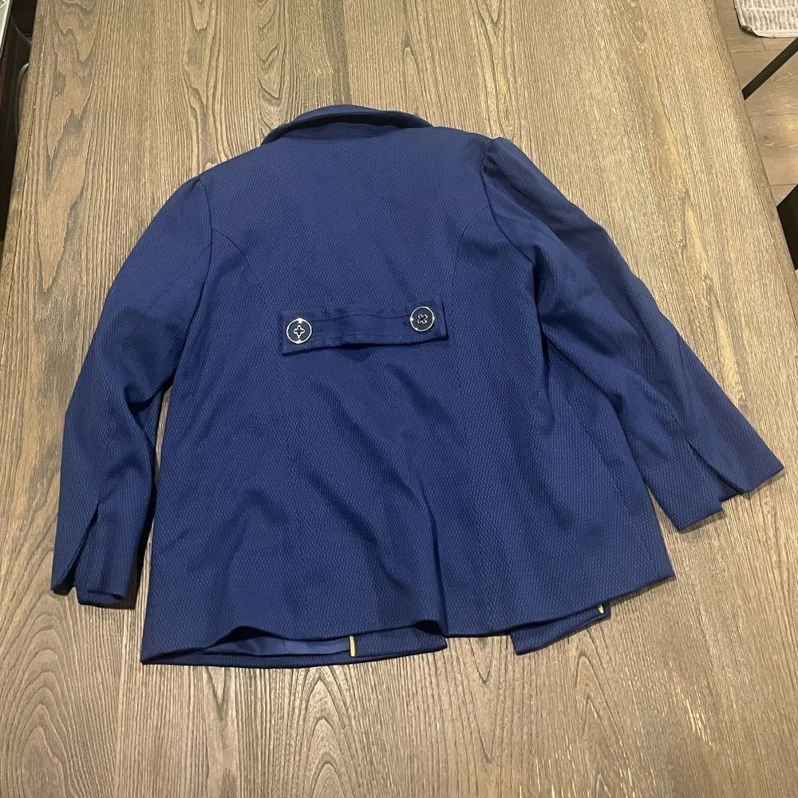 Vintage Dialogue Navy Blue Pea Coat Button Front Collared Size XS Size XS / US 0-2 / IT 36-38 - 5 Thumbnail