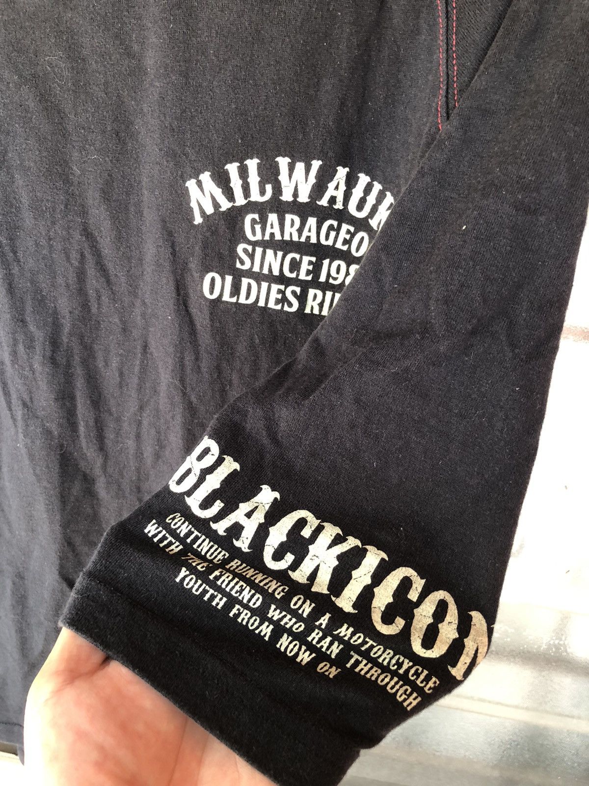 If Six Was Nine Vintage Black Icon Thruxton Milwaukee Skull Punk Shirt Tee Size US L / EU 52-54 / 3 - 6 Thumbnail
