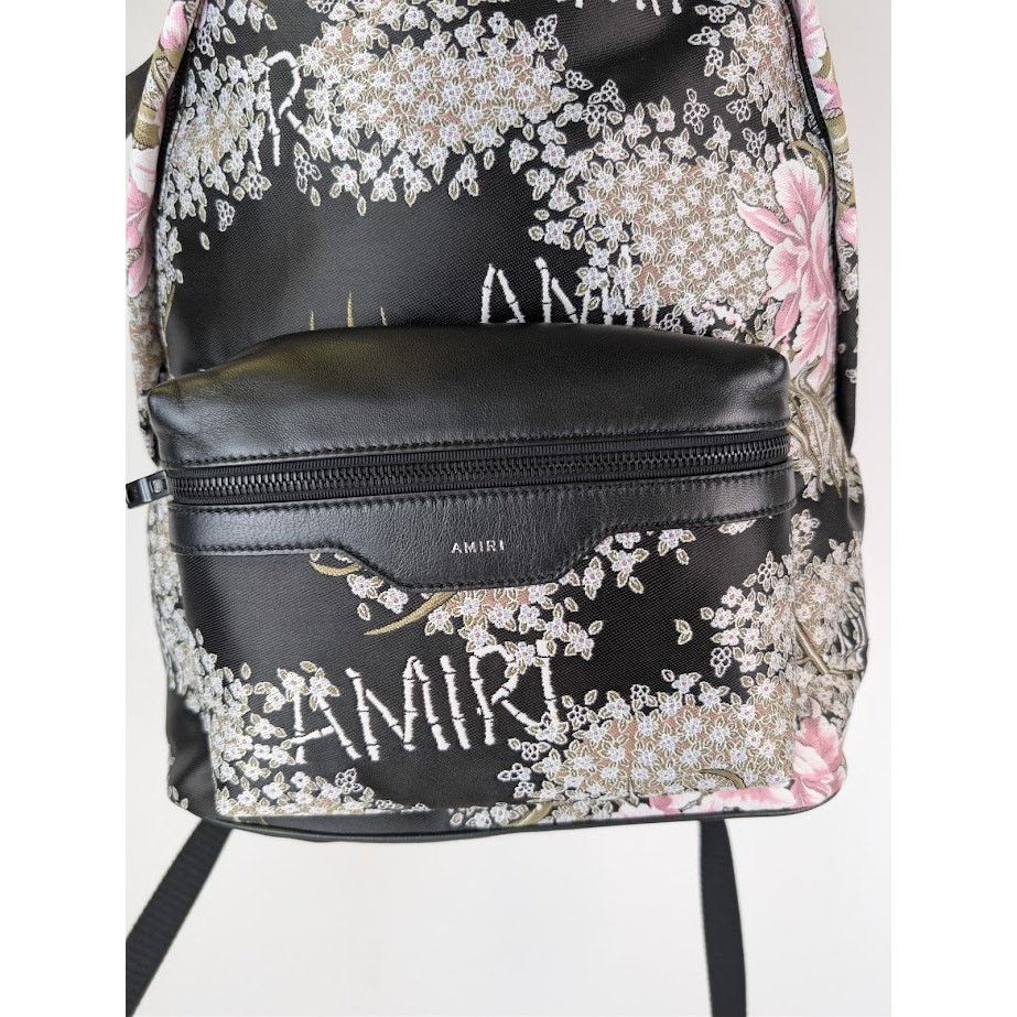 Amiri o1rshd1 Size: OS / Hibiscus Jacquard Backpack in Black Size ONE SIZE - 5 Thumbnail