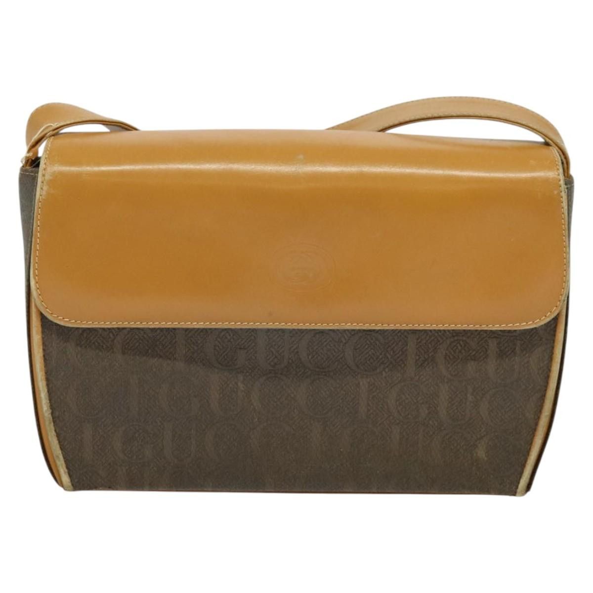 Gucci GUCCI Shoulder Bag Canvas Leather Brown Gold Size ONE SIZE - 2 Thumbnail