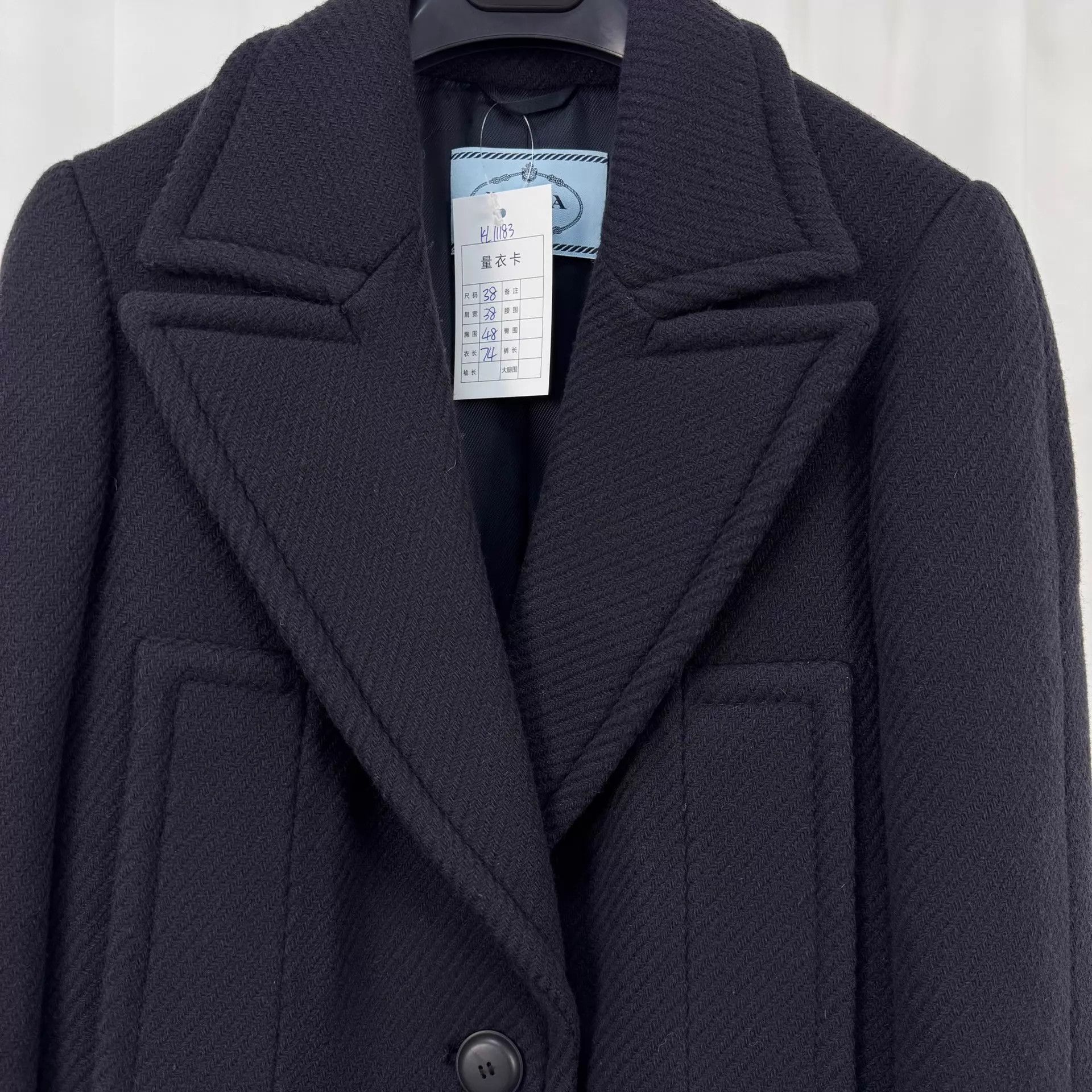Prada Prada Black Wool Fur-Cuff Coat 38 99New Size XS / US 0-2 / IT 36-38 - 3 Thumbnail